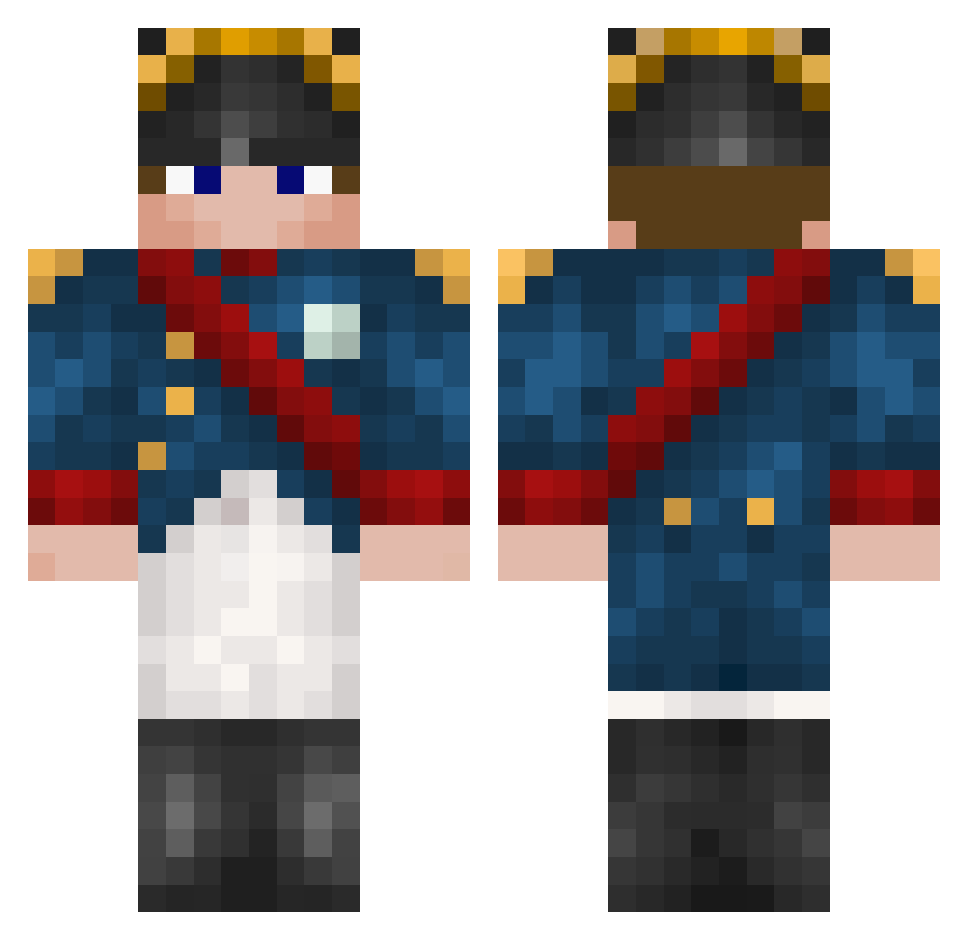 Momin2312ak Minecraft skin, front and back view