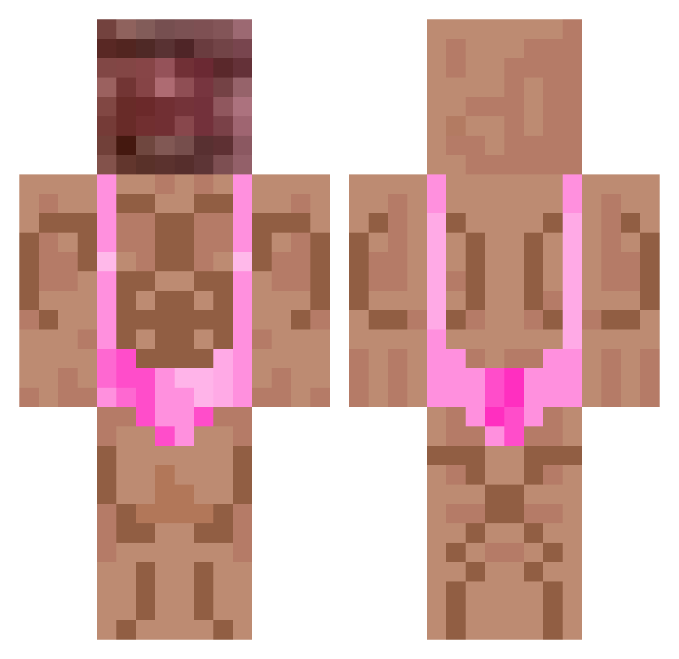 chypixel Minecraft skin, front and back view