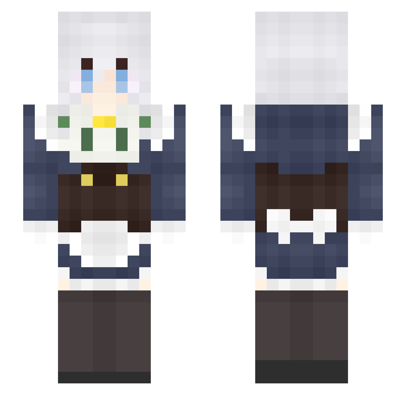Doyo16 Minecraft skin, front and back view