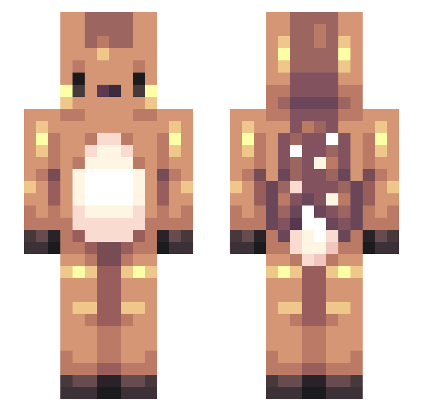 BqEsserPixel Minecraft skin, front and back view