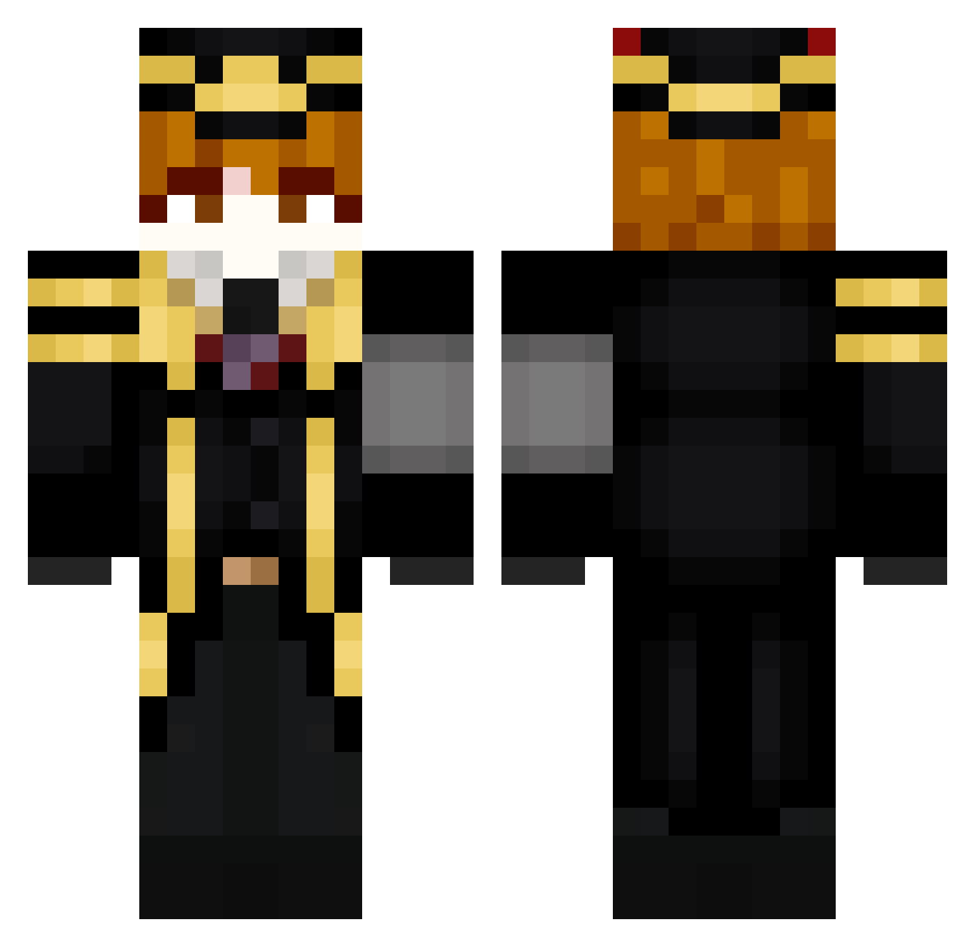 TalentlessMatt Minecraft skin, front and back view