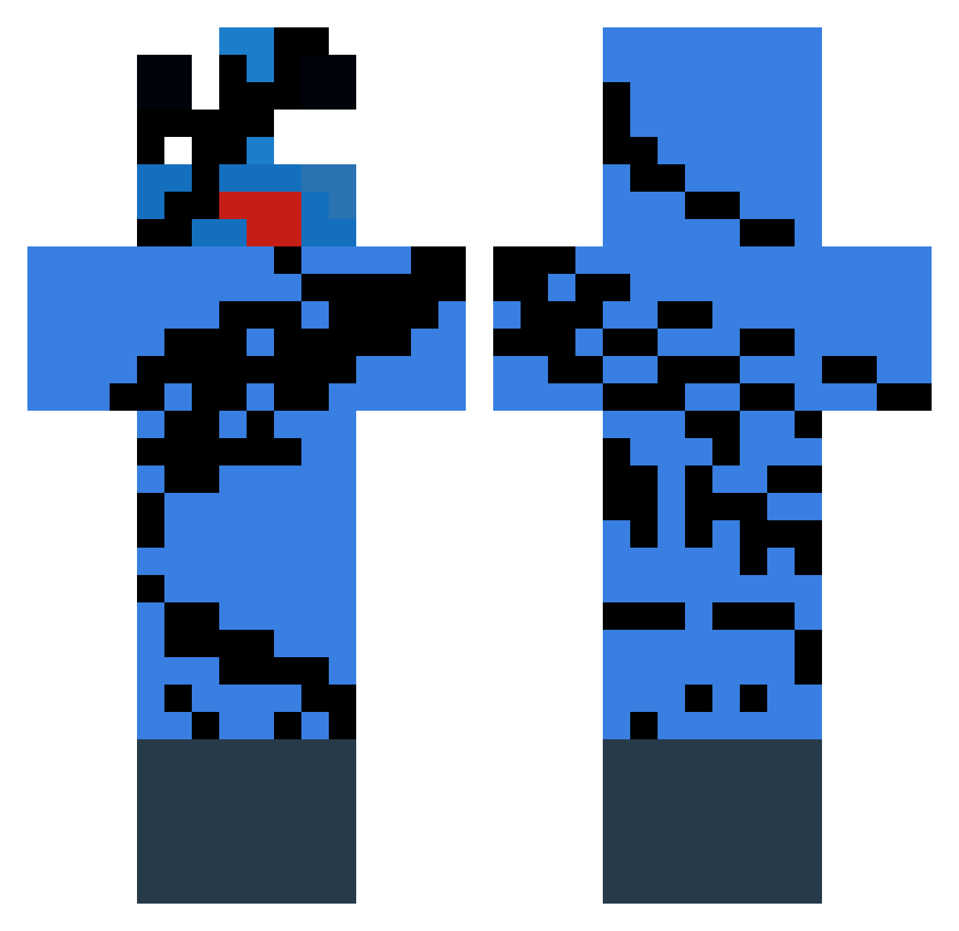 Phillysilly Minecraft skin, front and back view