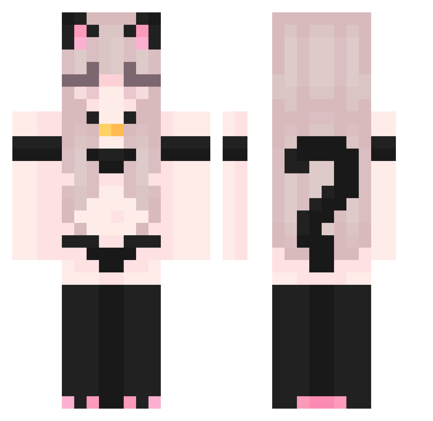 _Lu6ol Minecraft skin, front and back view
