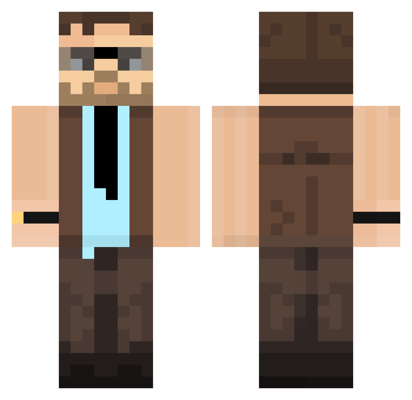 Papy_Duroy Minecraft skin, front and back view