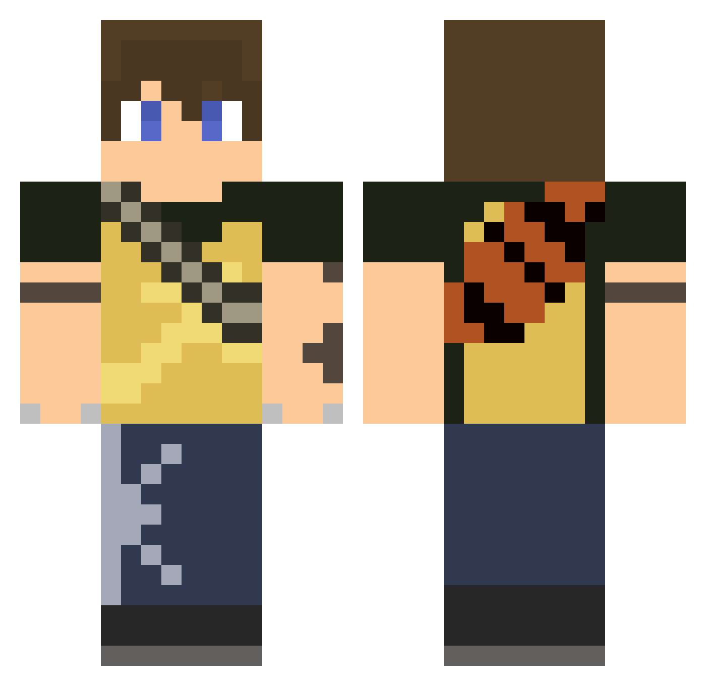 Lamboguineapig Minecraft skin, front and back view
