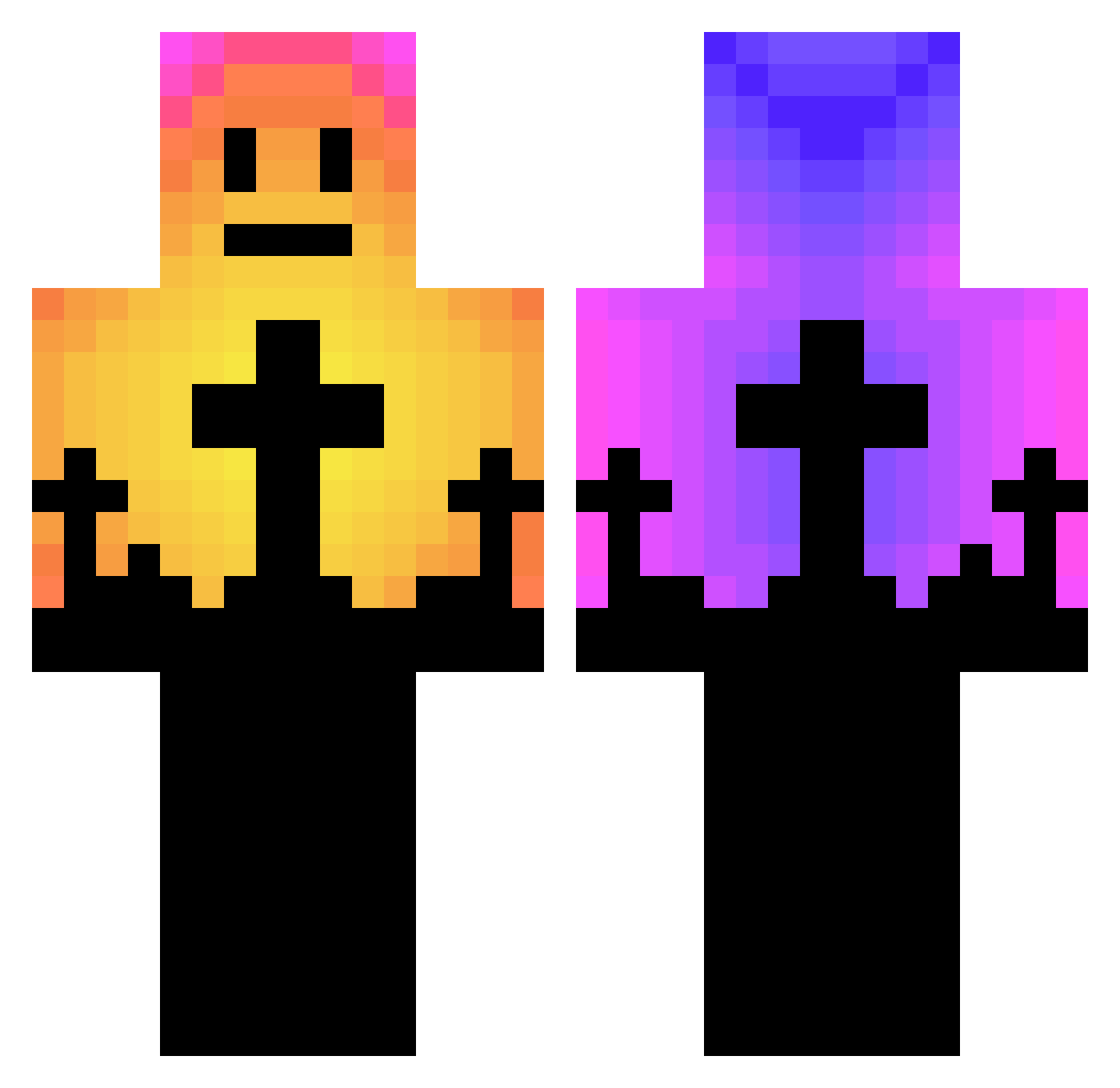redruby1993 Minecraft skin, front and back view
