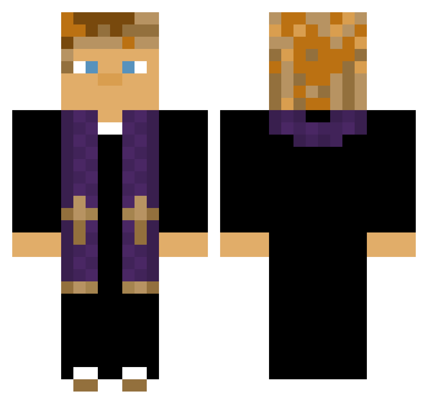 hausken03 Minecraft skin, front and back view