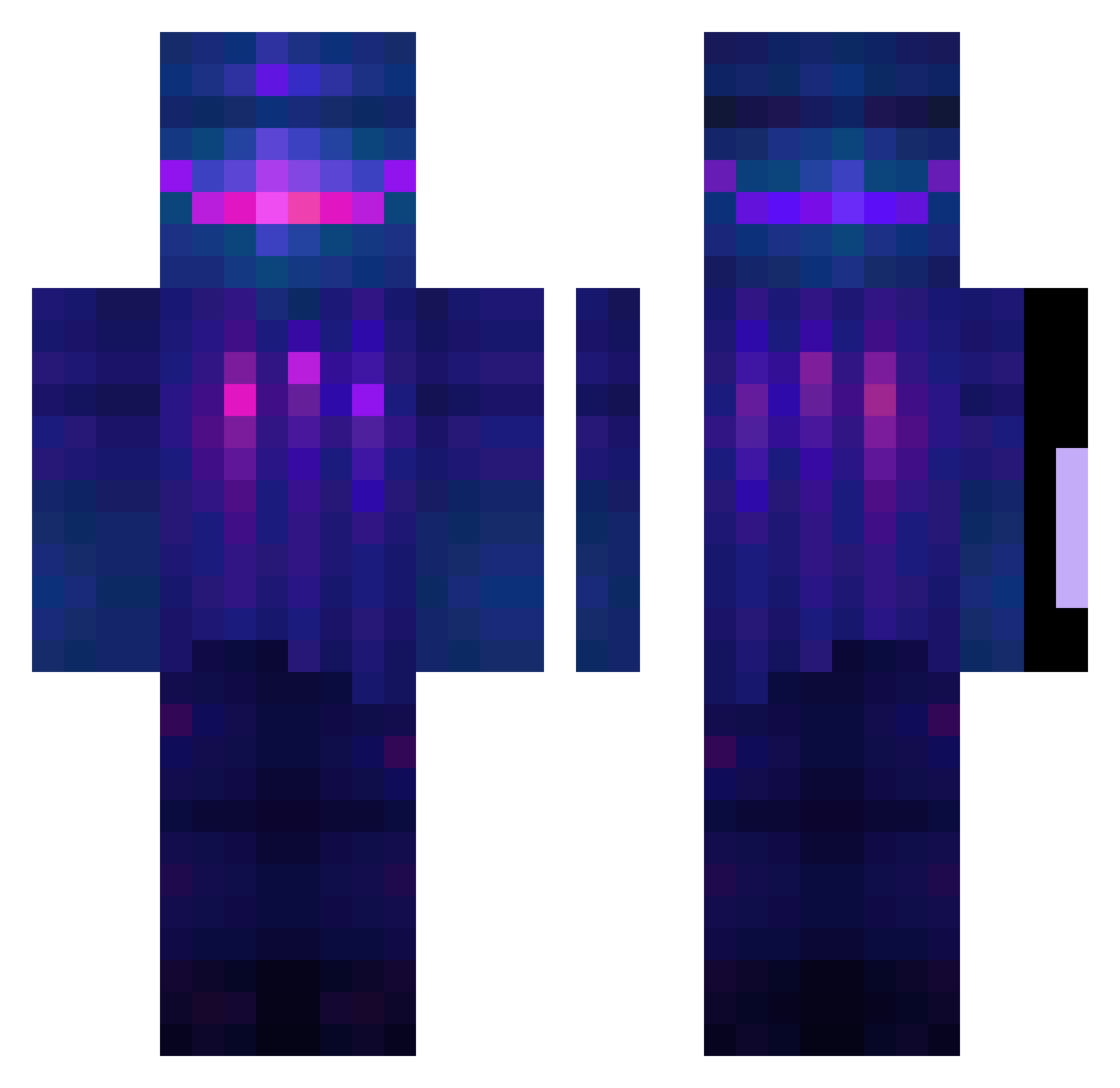 ba1gei Minecraft skin, front and back view