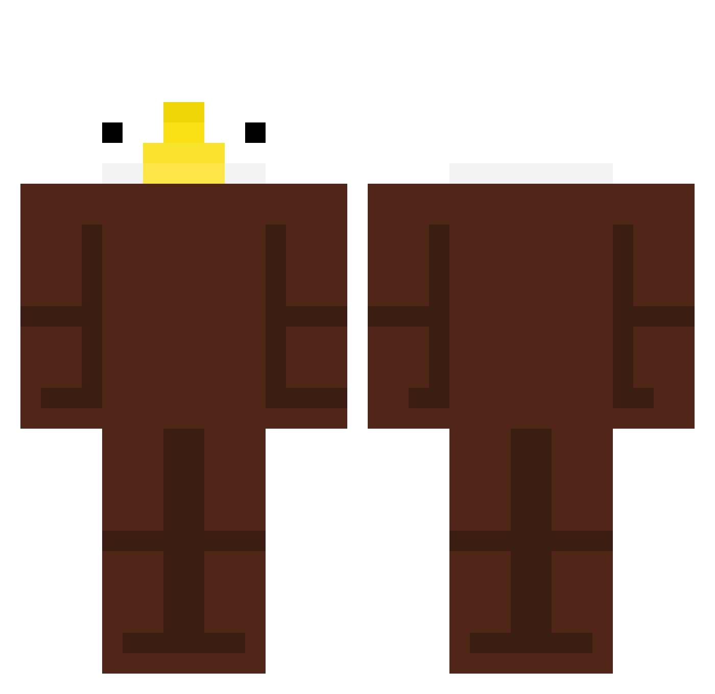MajorNdawg Minecraft skin, front and back view