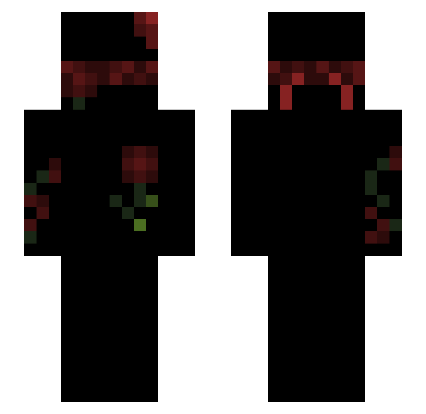 Nyfiy Minecraft skin, front and back view