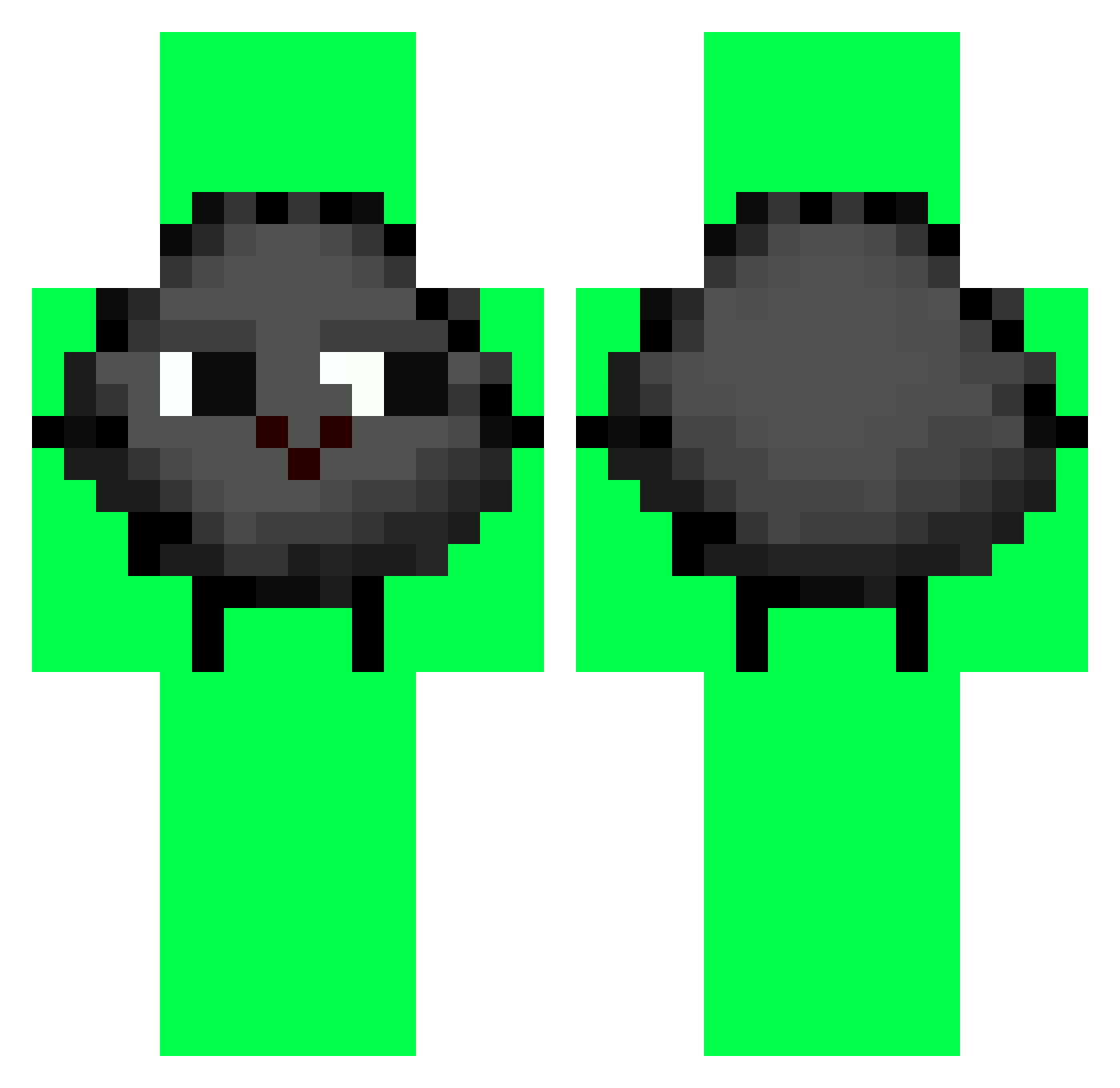 DUCKCHYUN Minecraft skin, front and back view