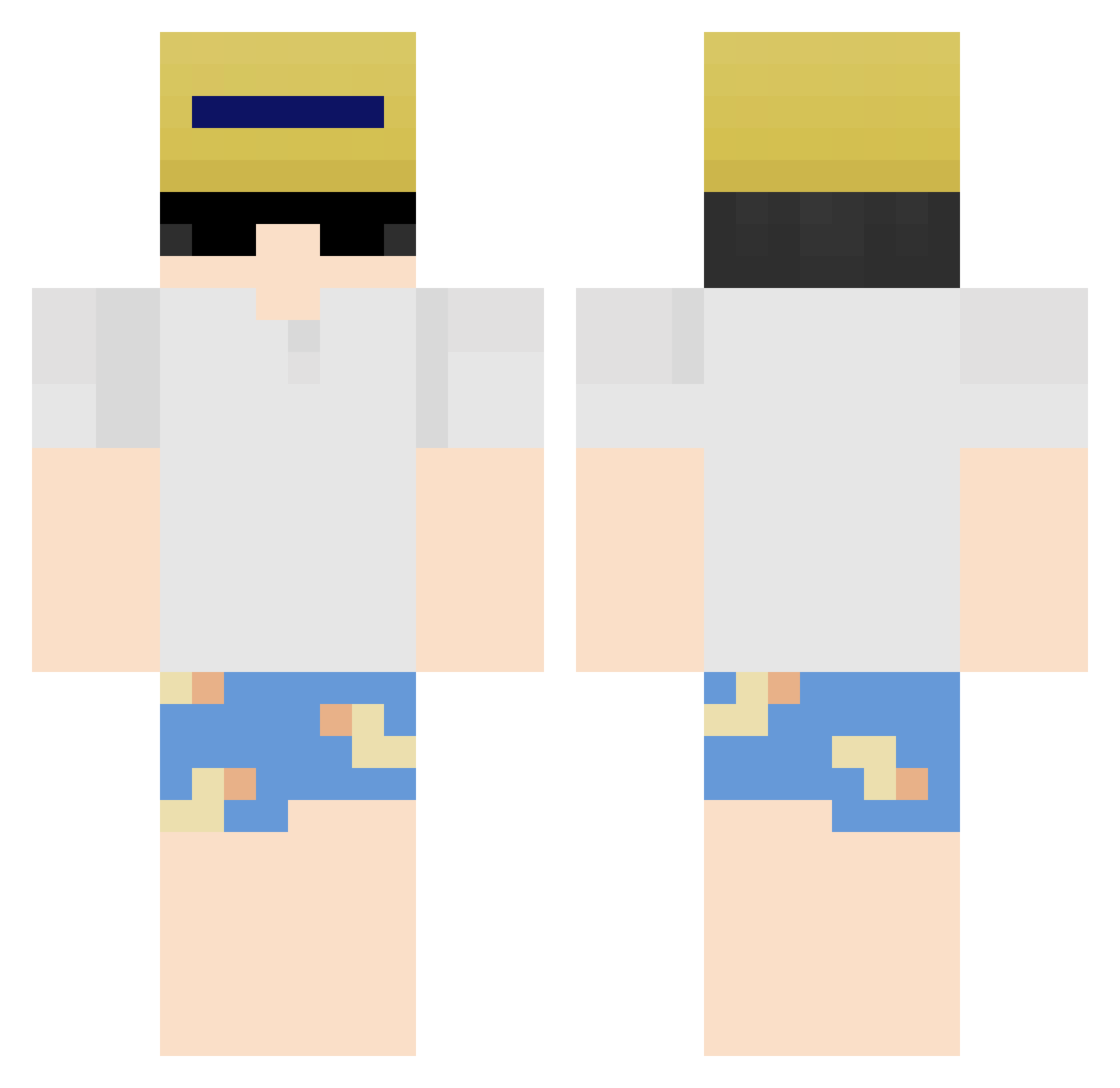 JuanchoGoat Minecraft skin, front and back view
