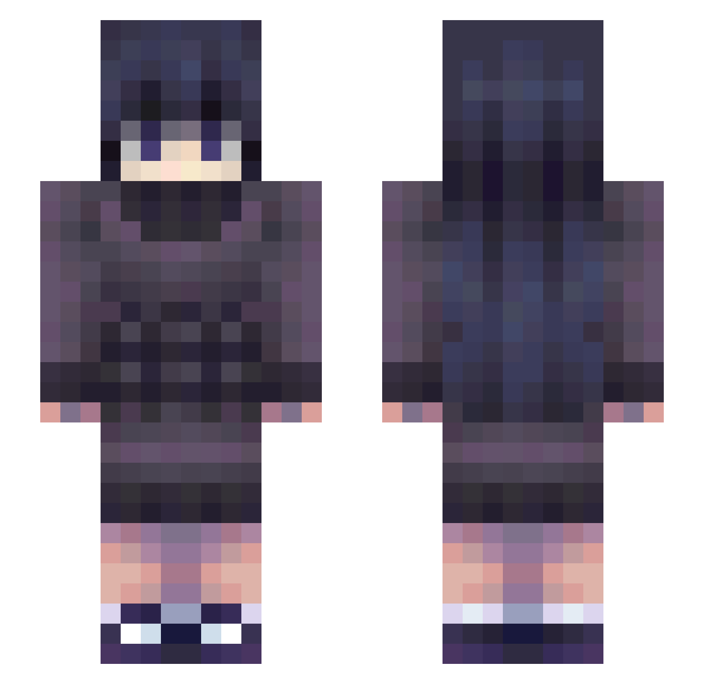 xX20matarXx20 Minecraft skin, front and back view