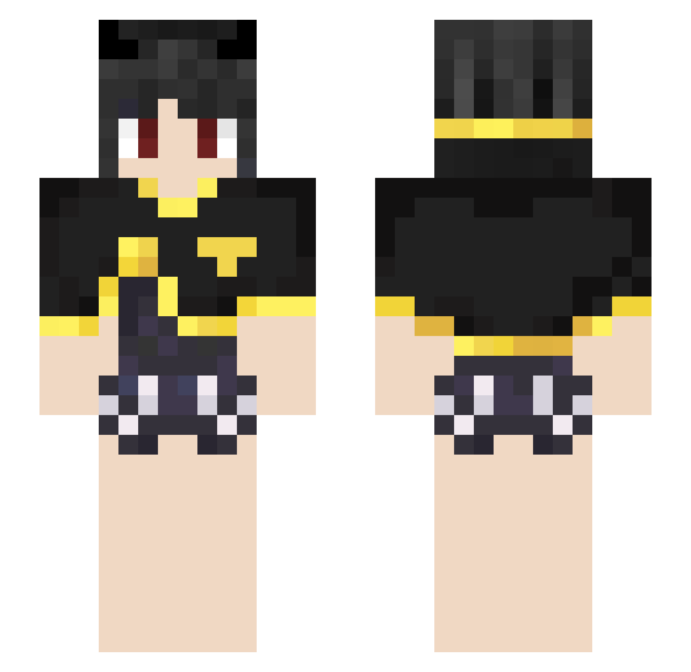 Reapermp4 Minecraft skin, front and back view