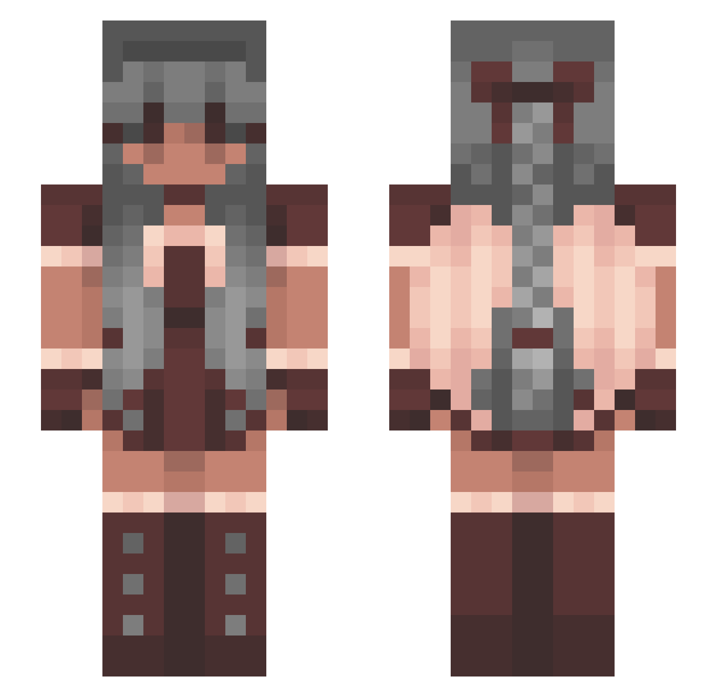 xTranqulityx Minecraft skin, front and back view