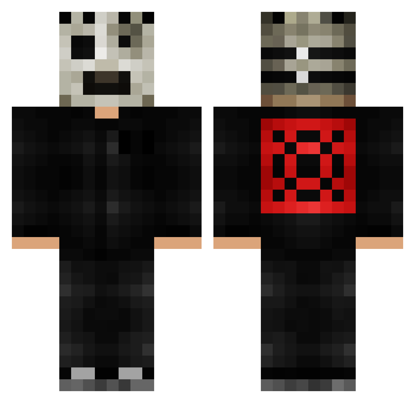 TrentTGB Minecraft skin, front and back view