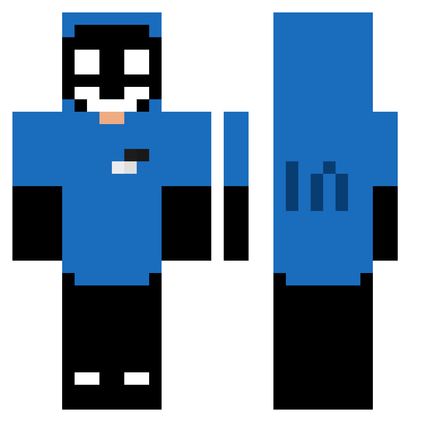 Sharkified_ Minecraft skin, front and back view