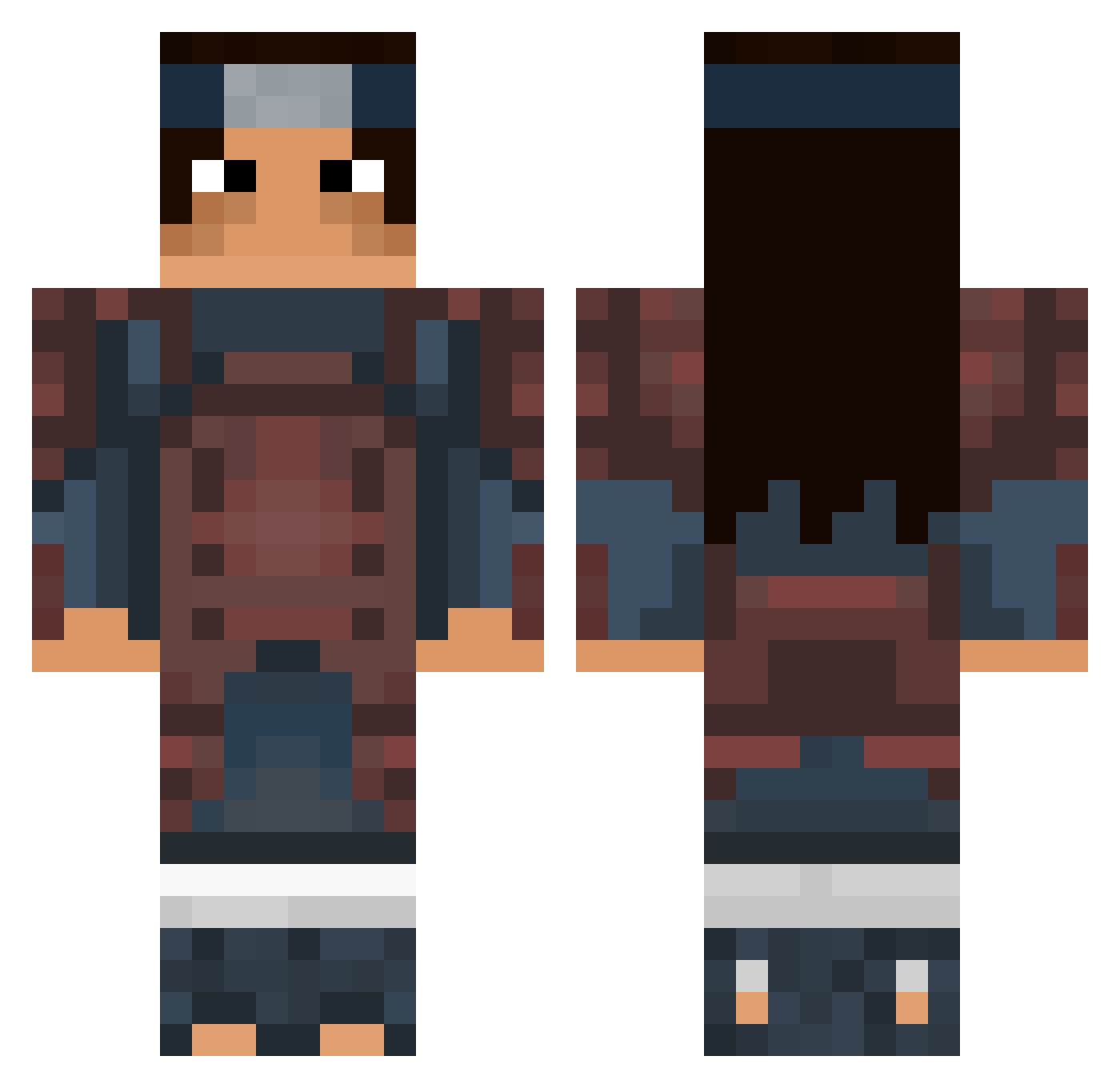 Skiffle_ Minecraft skin, front and back view
