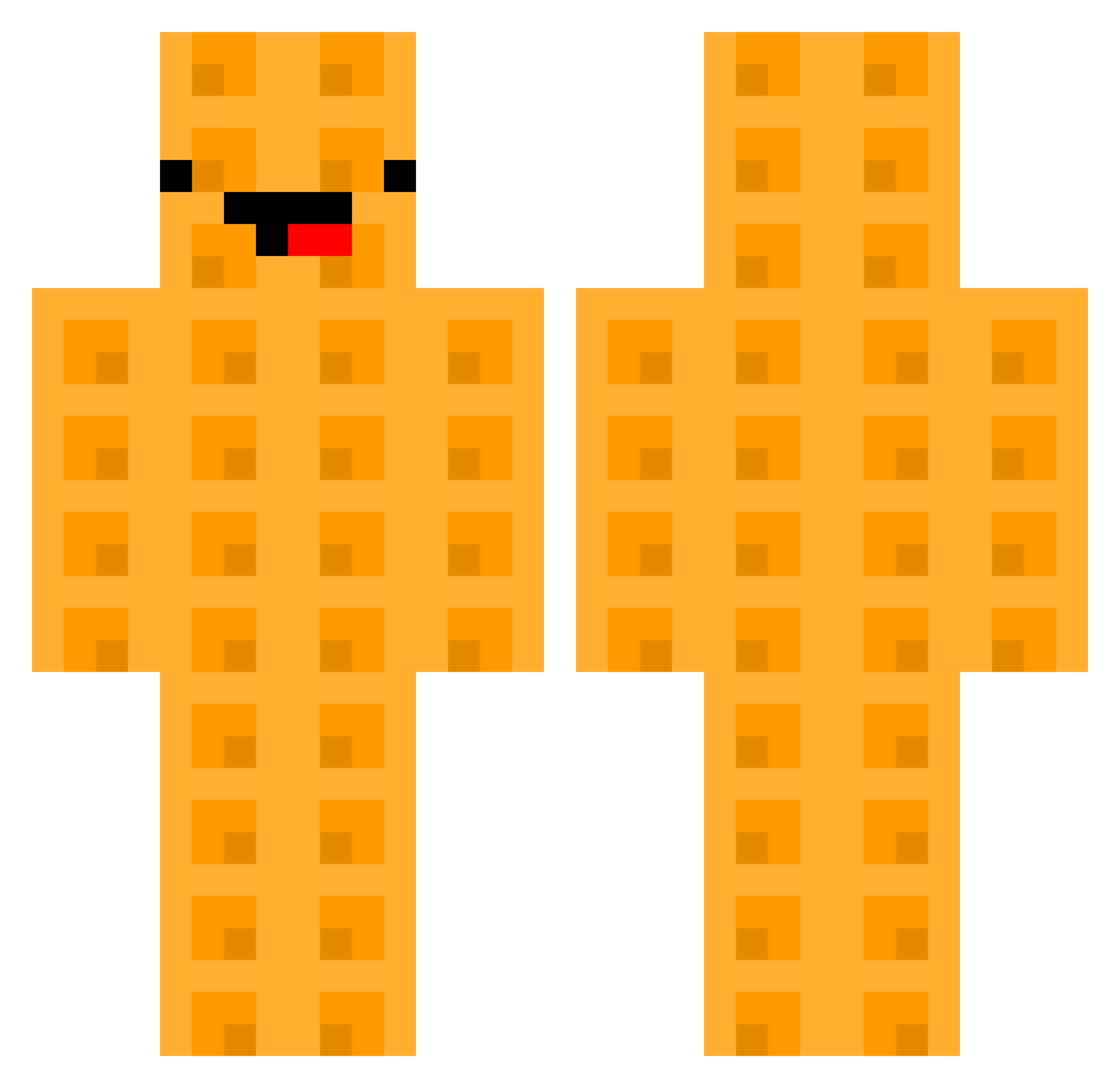 Miner_no_0099 Minecraft skin, front and back view