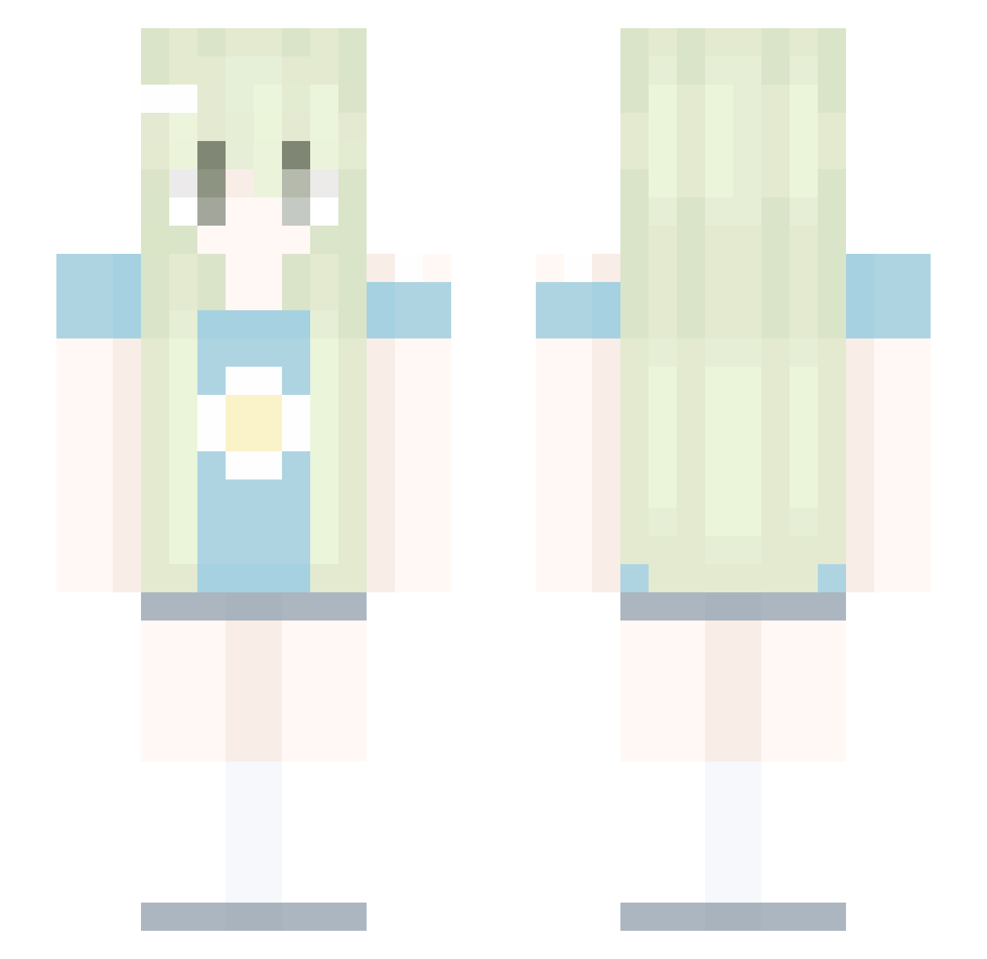 Cadzl Minecraft skin, front and back view
