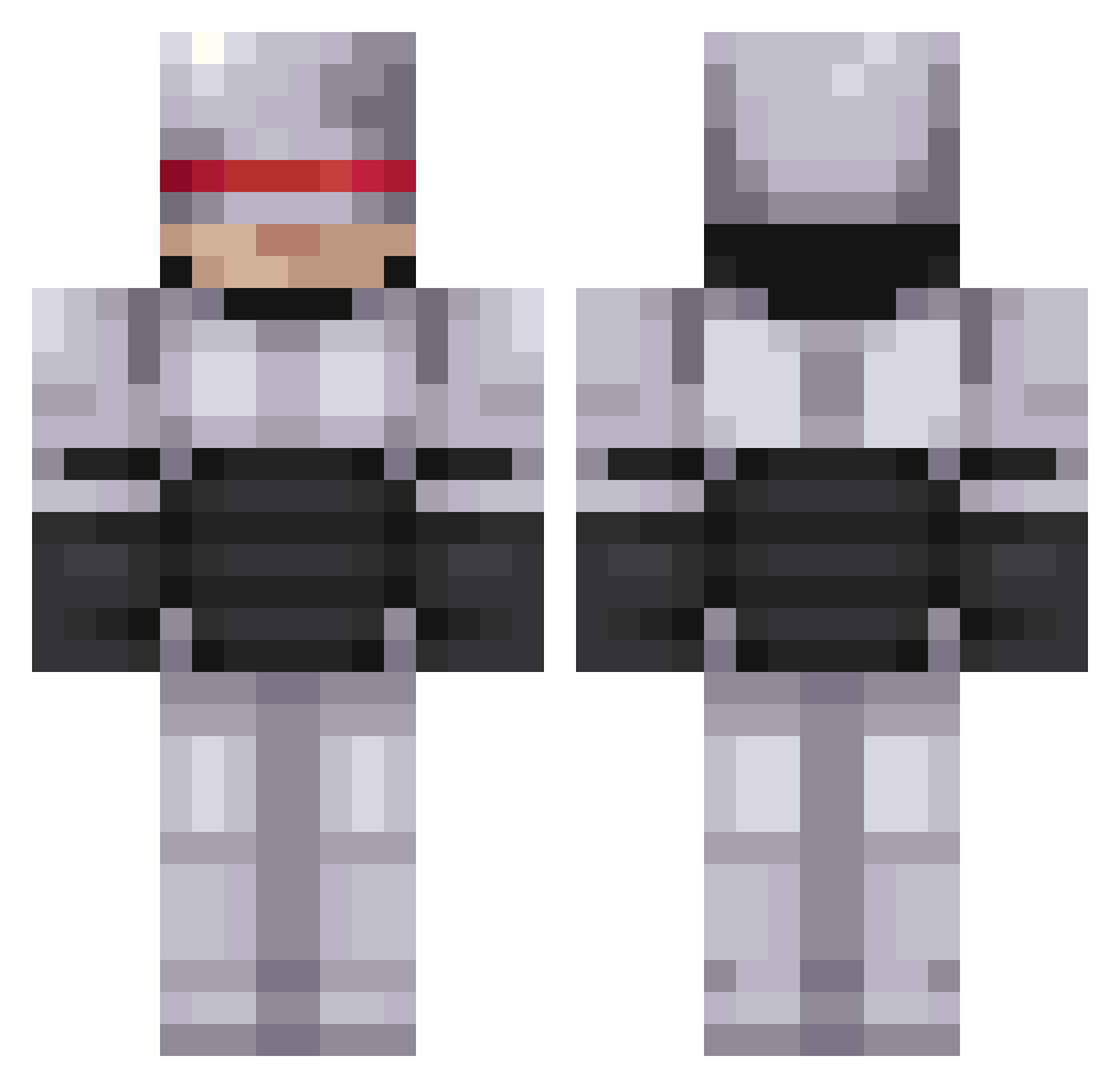 maciomann Minecraft skin, front and back view