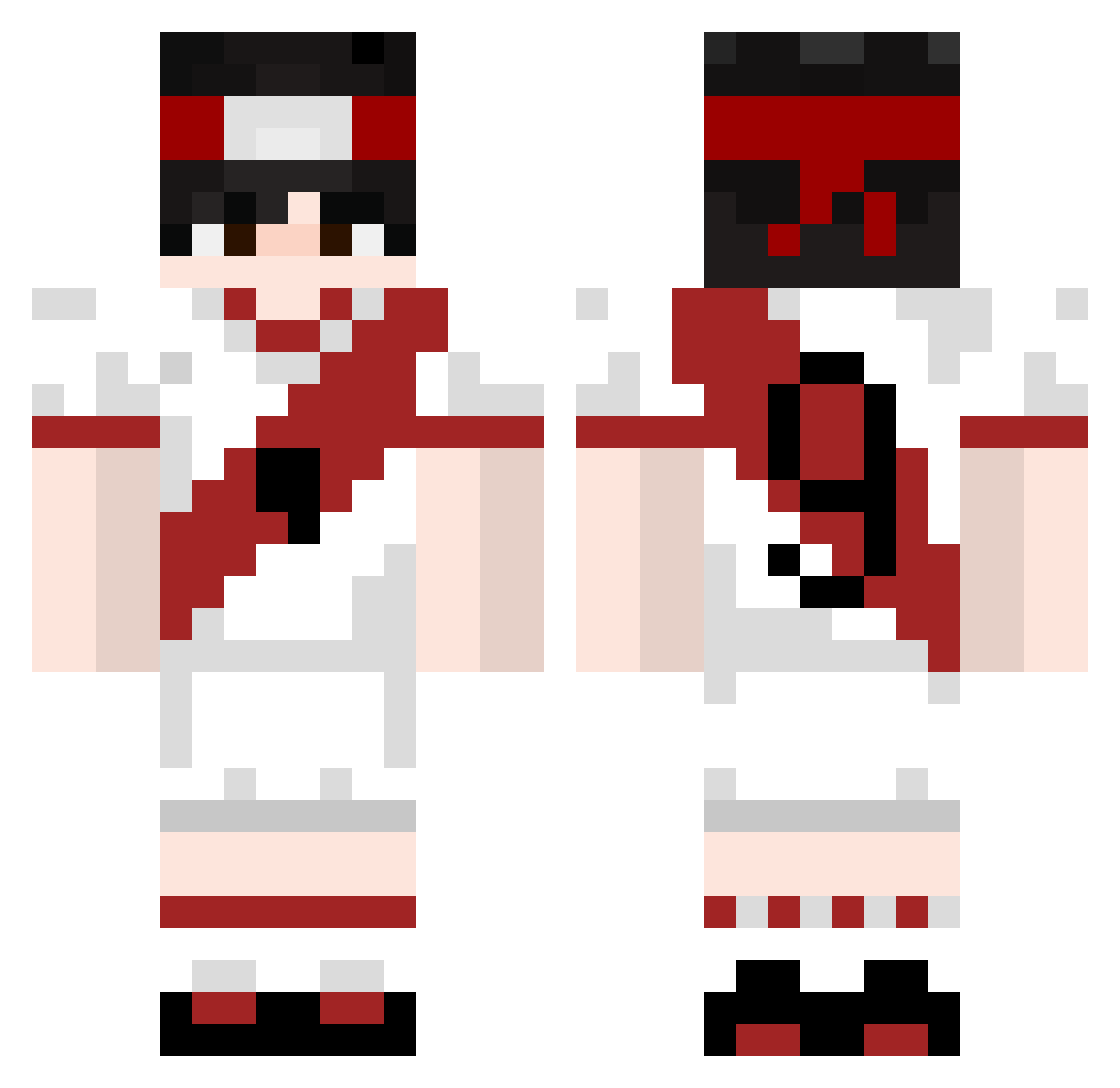 JorgeAnderson Minecraft skin, front and back view