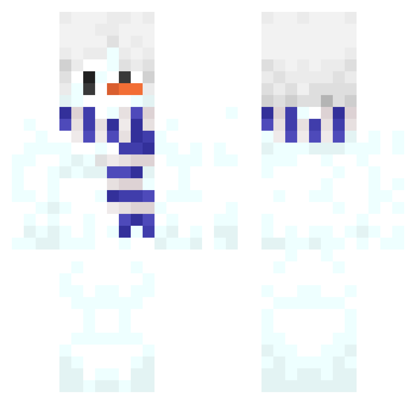 Yazukiy Minecraft skin, front and back view