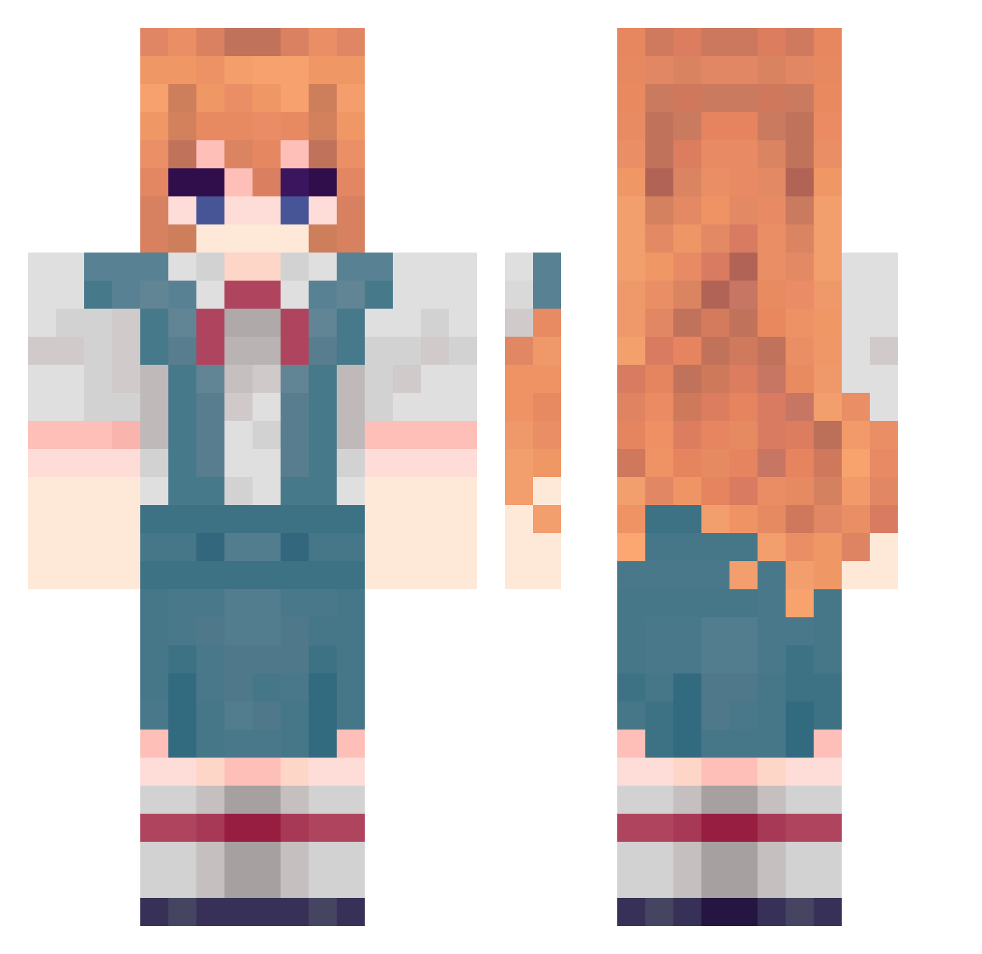 Sayuriii_33 Minecraft skin, front and back view
