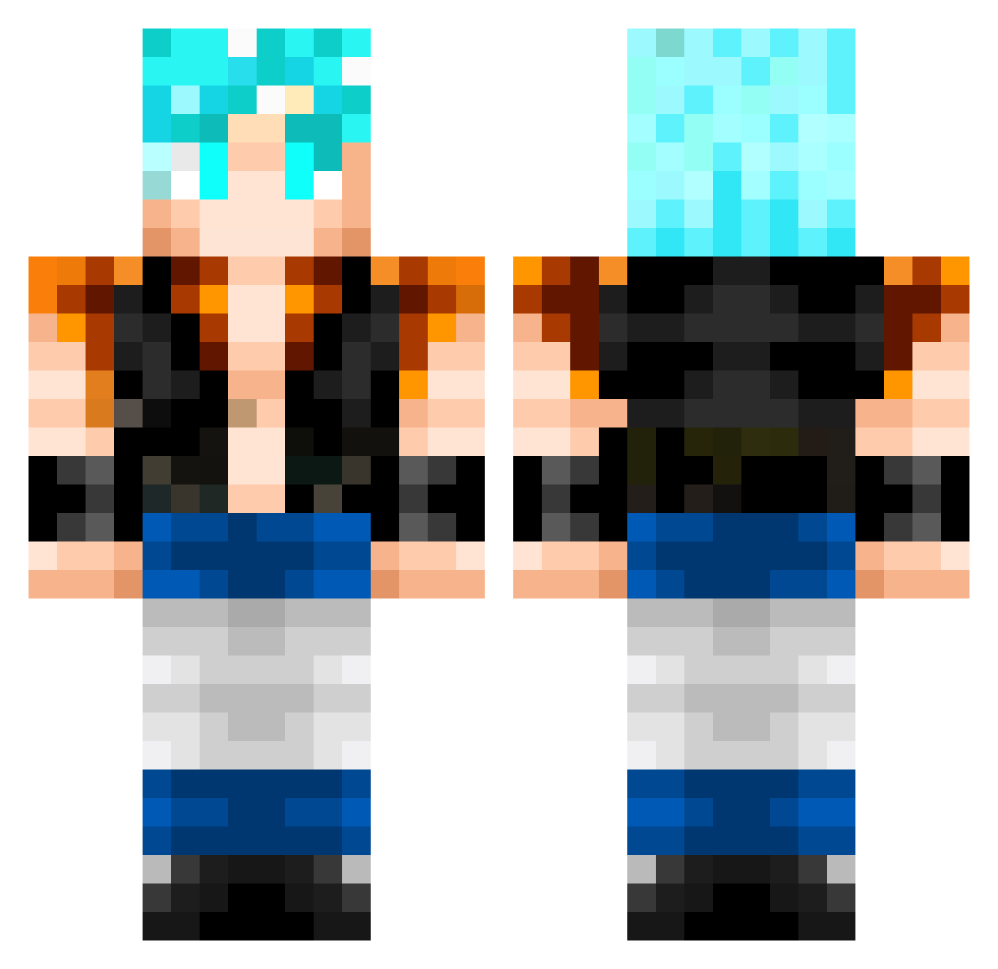 TRINGA Minecraft skin, front and back view