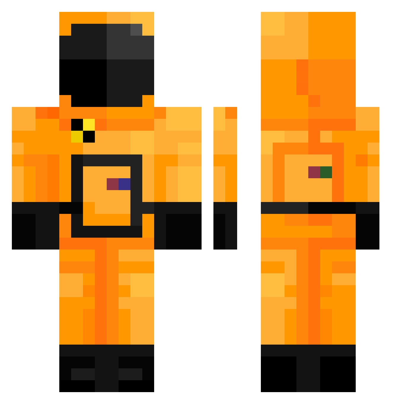 Krynek80 Minecraft skin, front and back view