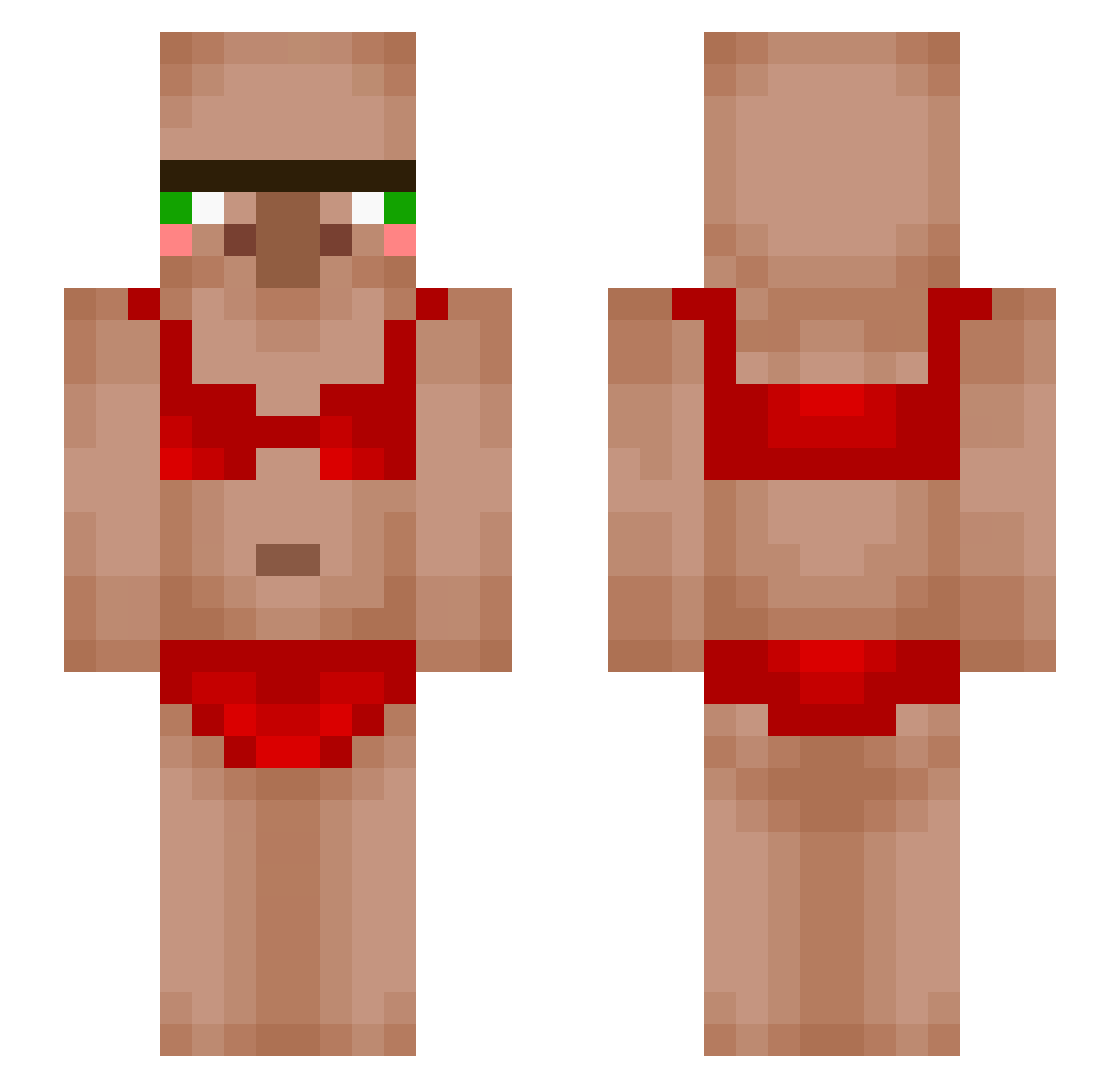 ZORINHO17 Minecraft skin, front and back view