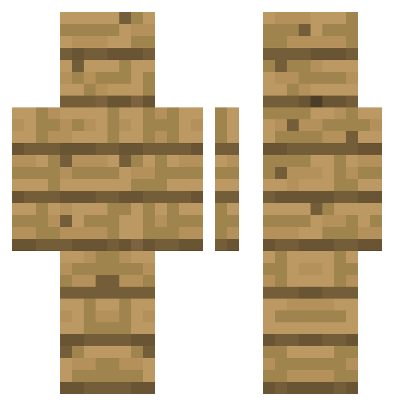 TruisticClock88 Minecraft skin, front and back view