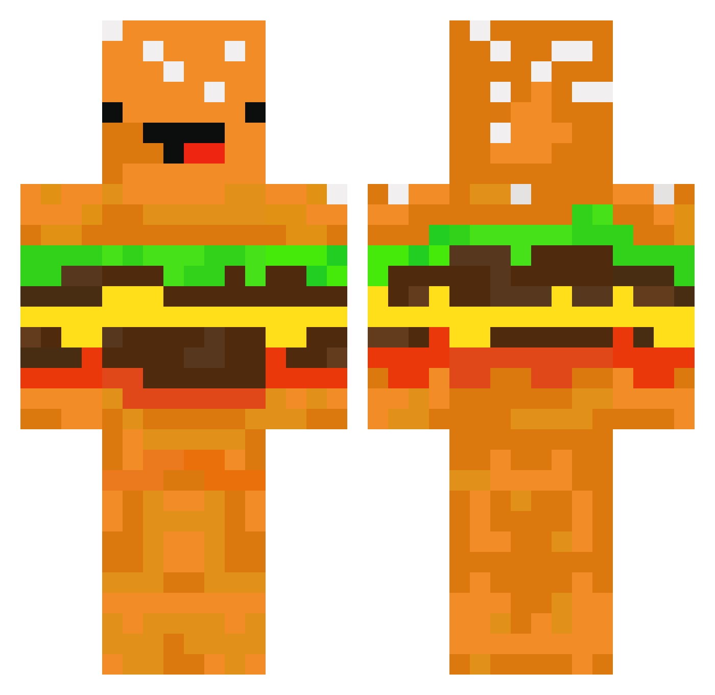fisurin Minecraft skin, front and back view