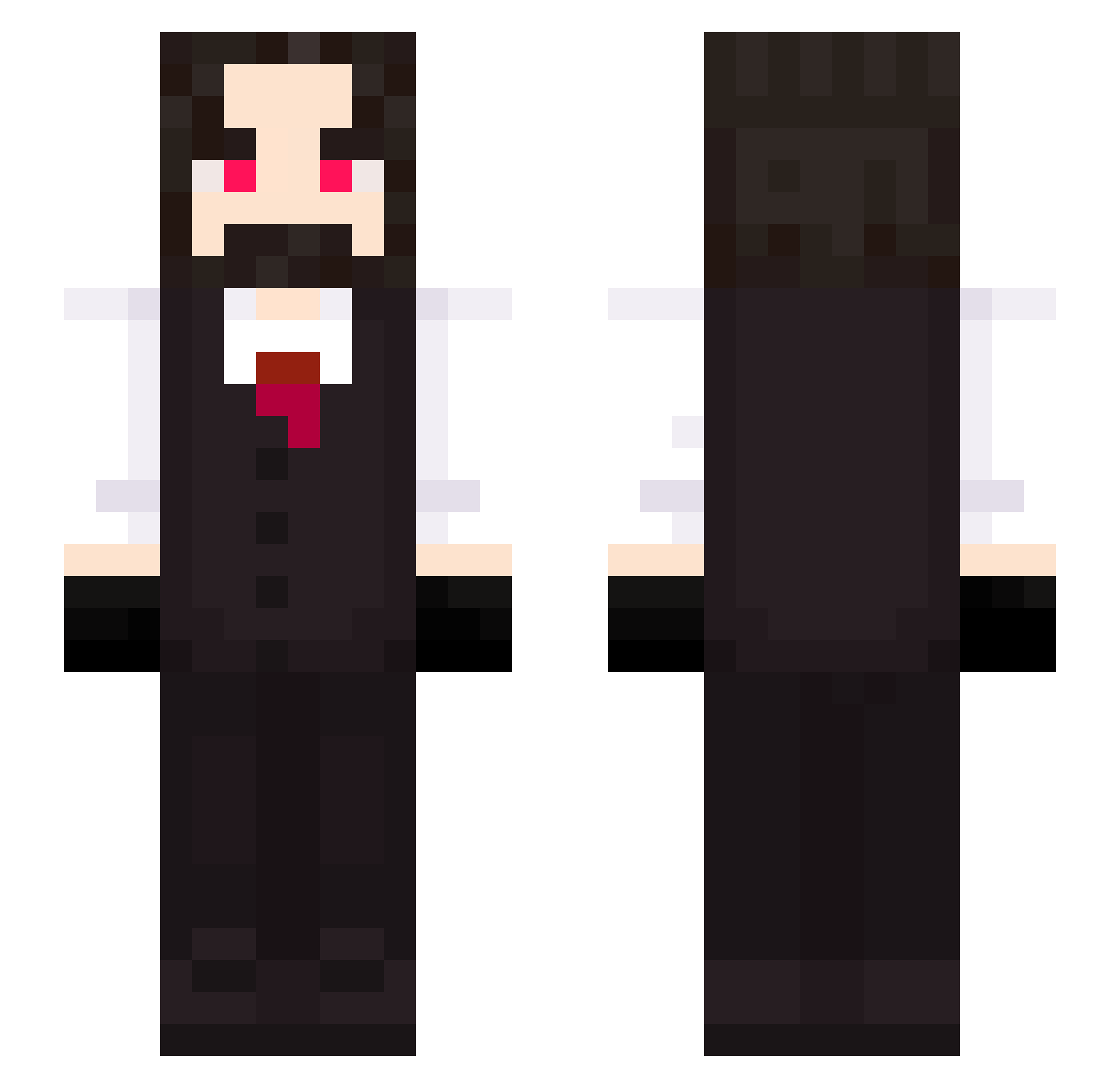 juninhocss Minecraft skin, front and back view