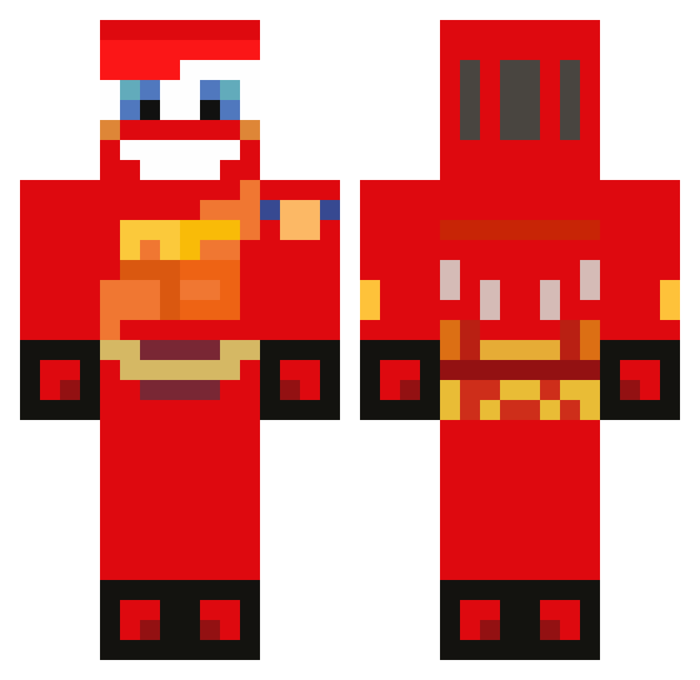 Zion_1Noiz Minecraft skin, front and back view