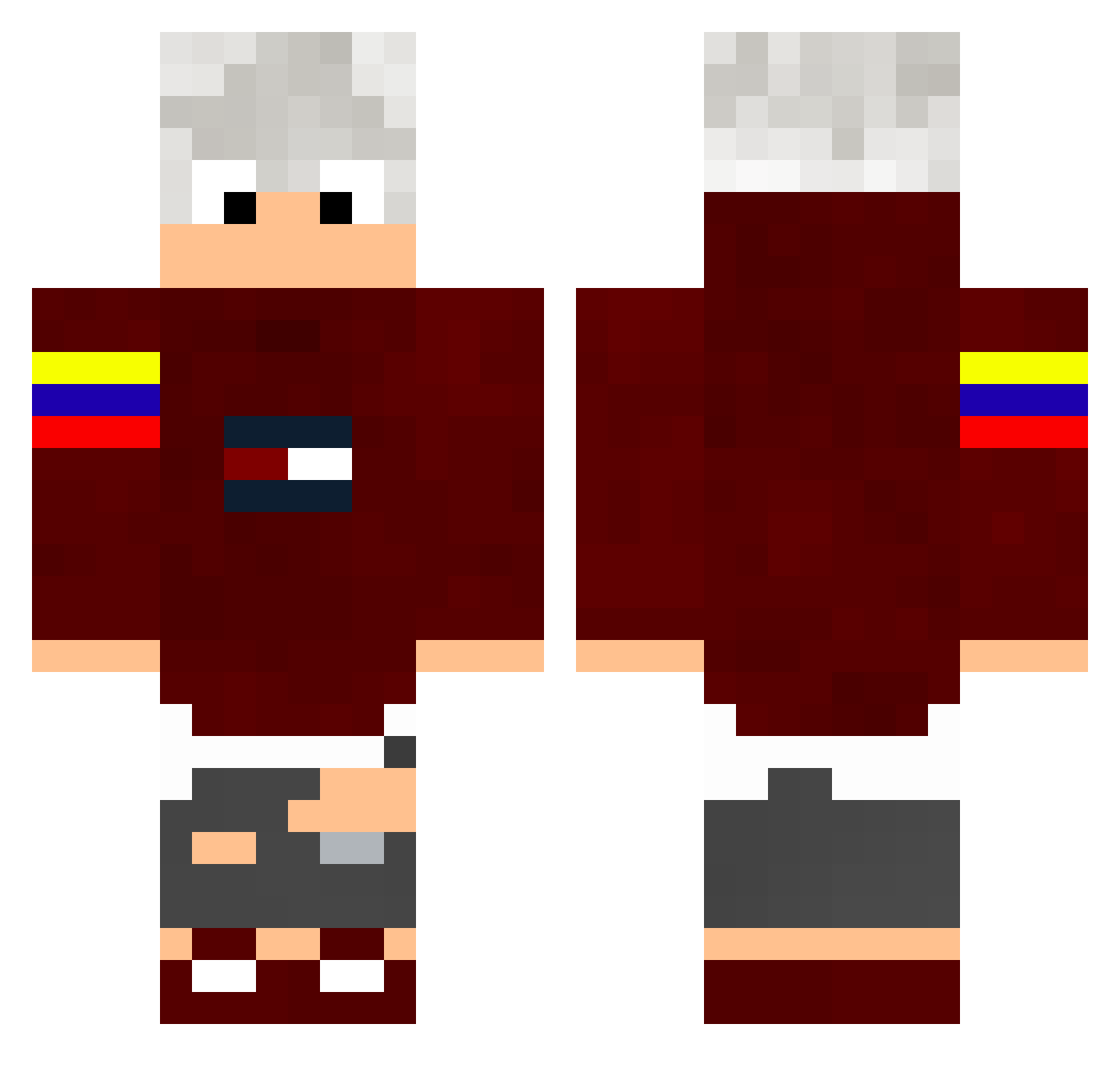 viniciussutelo Minecraft skin, front and back view
