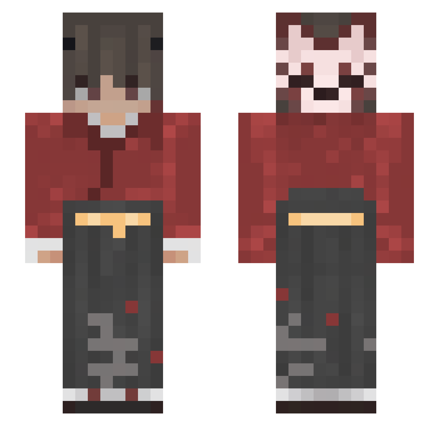 Dosa__ Minecraft skin, front and back view