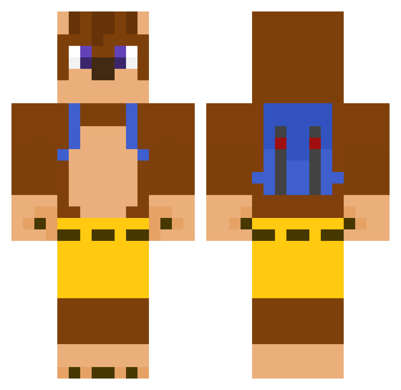 charlieshone7 Minecraft skin, front and back view