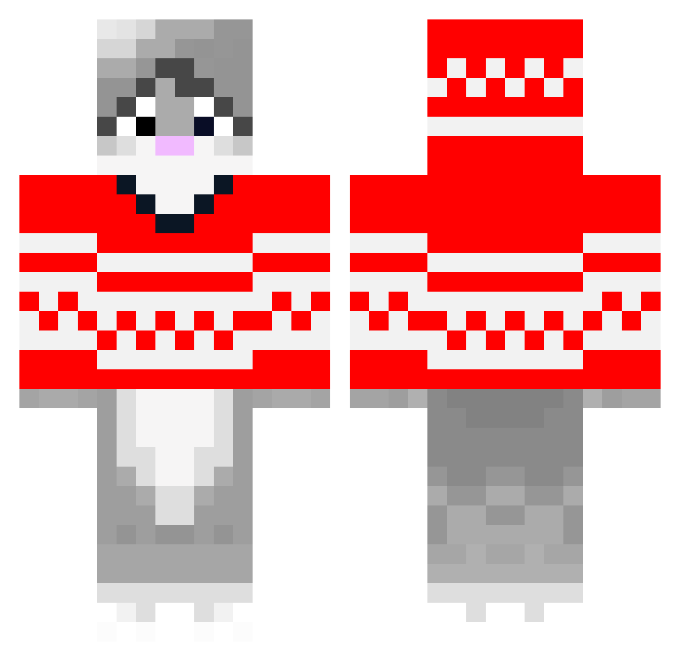 Mevludiiin Minecraft skin, front and back view
