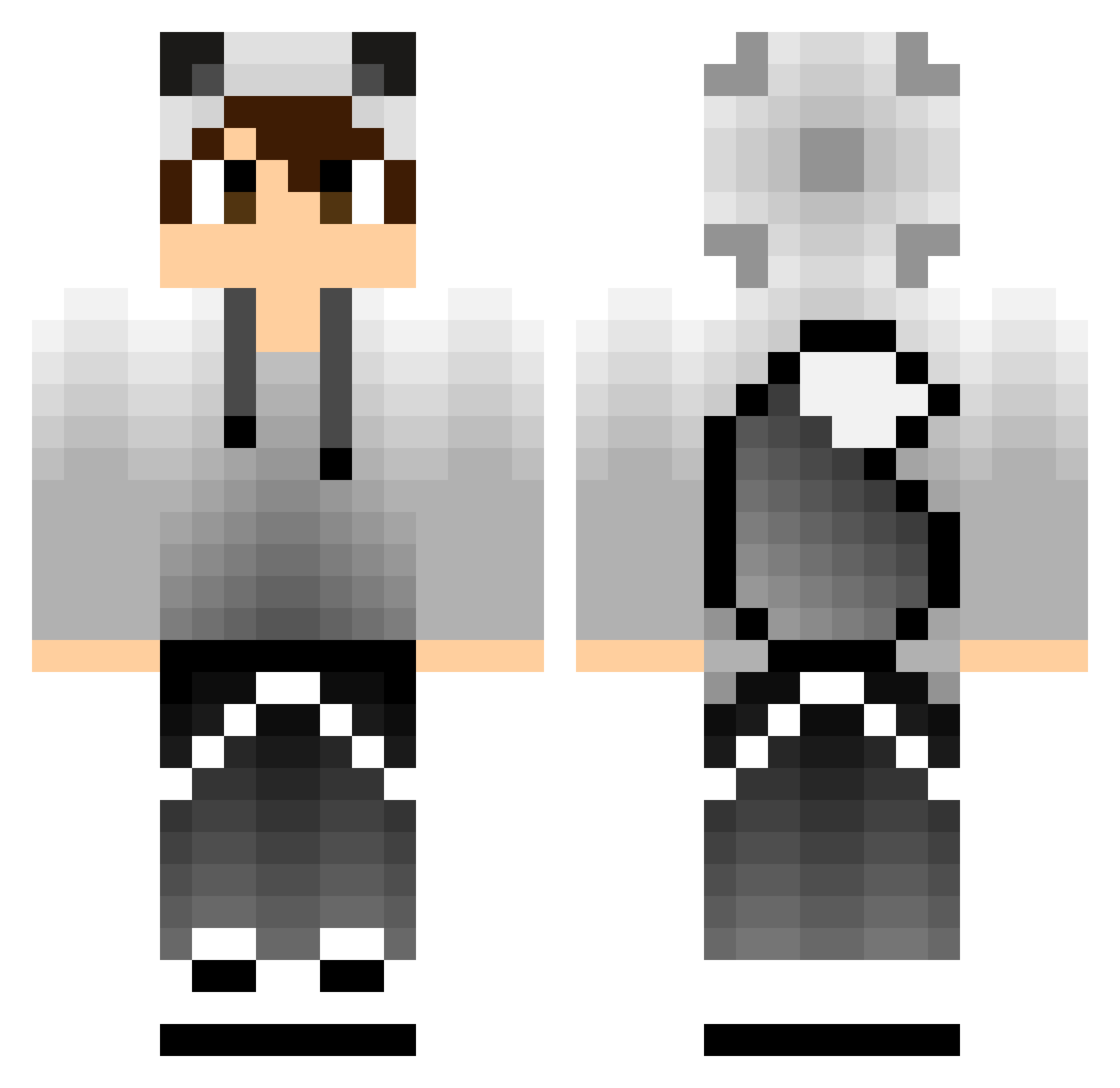 outbound Minecraft skin, front and back view