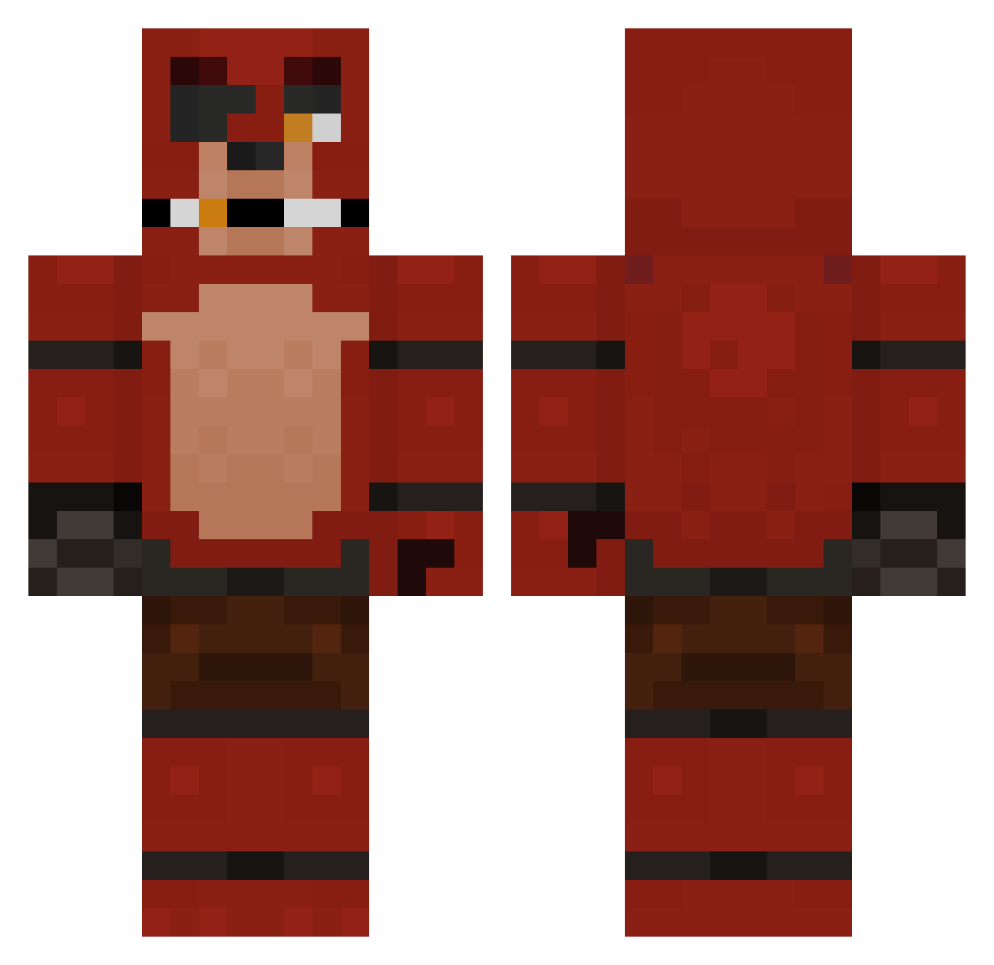 KwiChkto Minecraft skin, front and back view