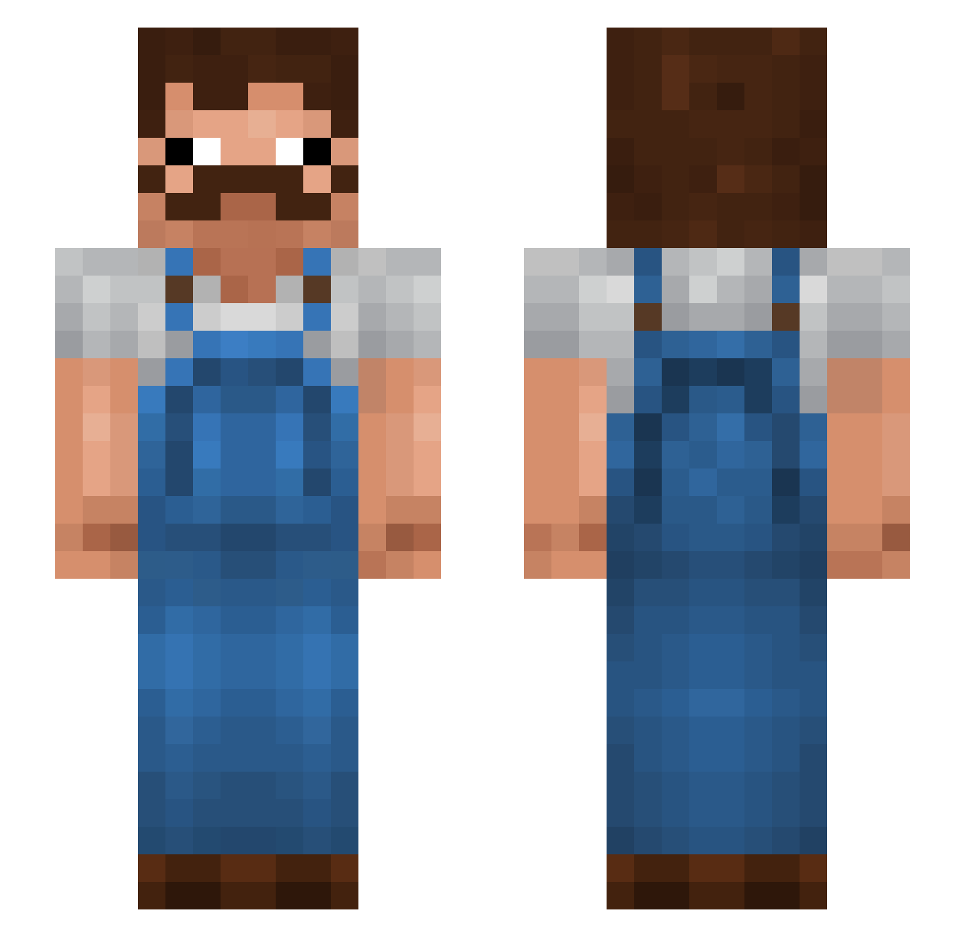 KimJamsik Minecraft skin, front and back view
