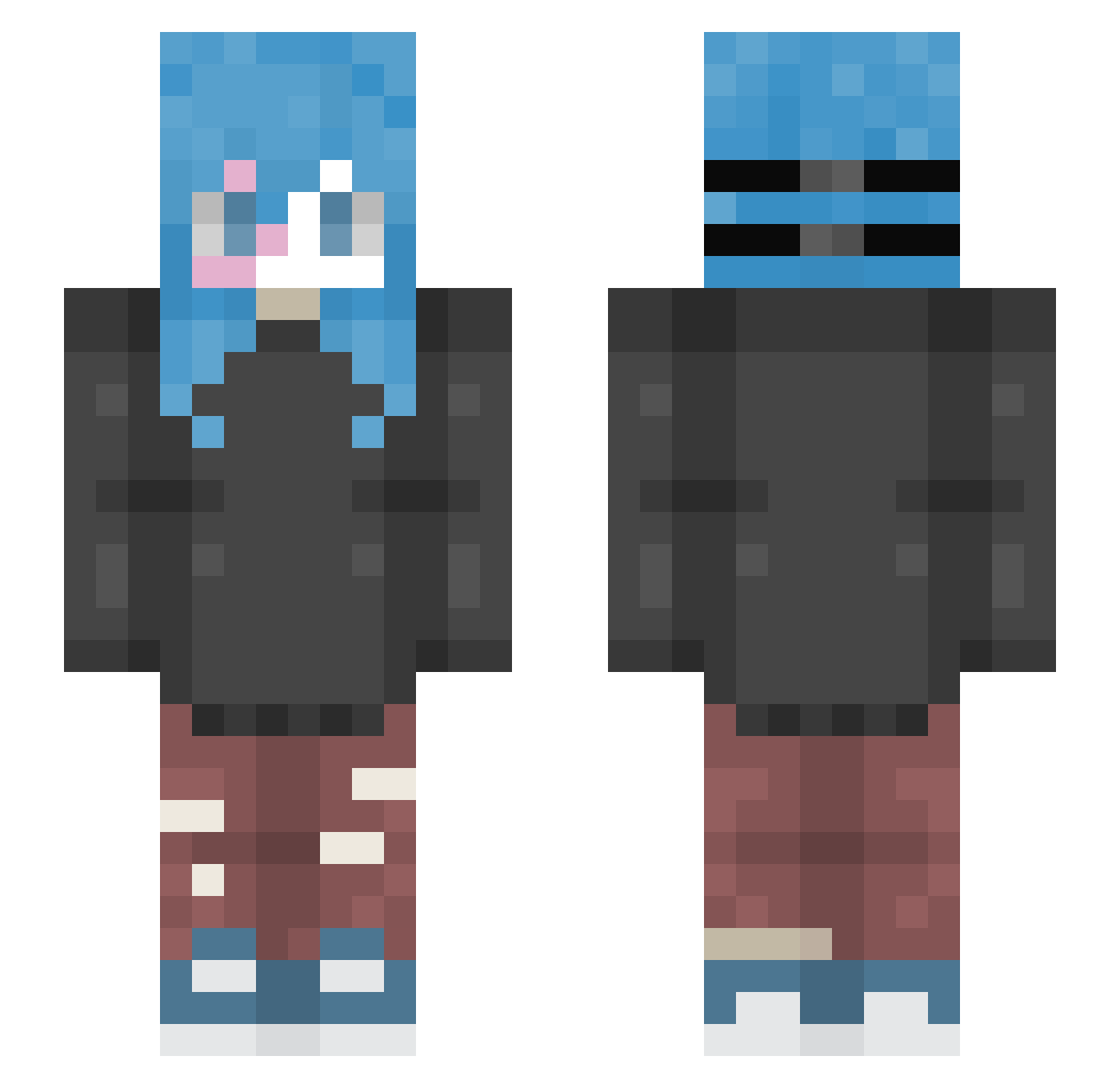 bug_boy Minecraft skin, front and back view