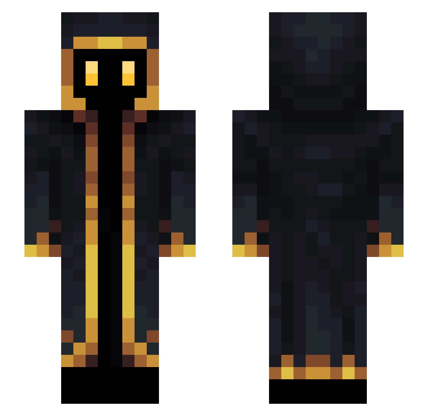 Anoneks96 Minecraft skin, front and back view