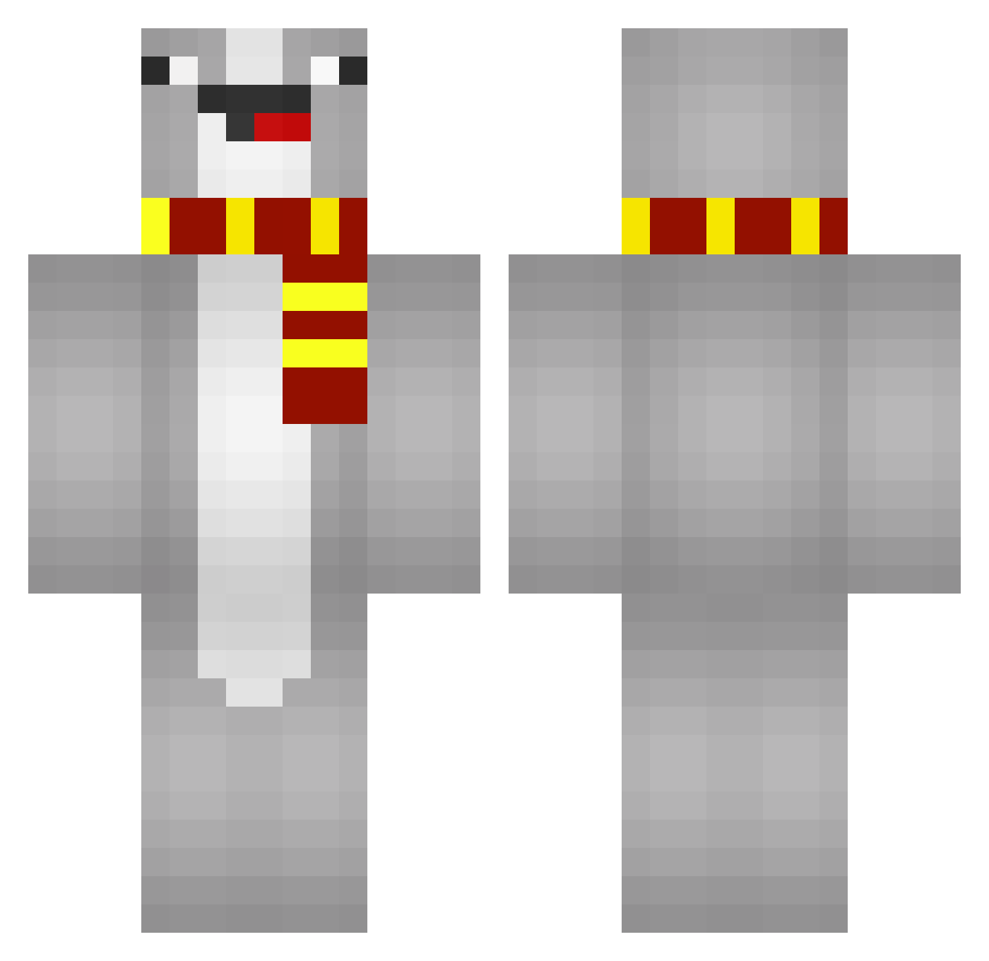 CBT_Scar925 Minecraft skin, front and back view