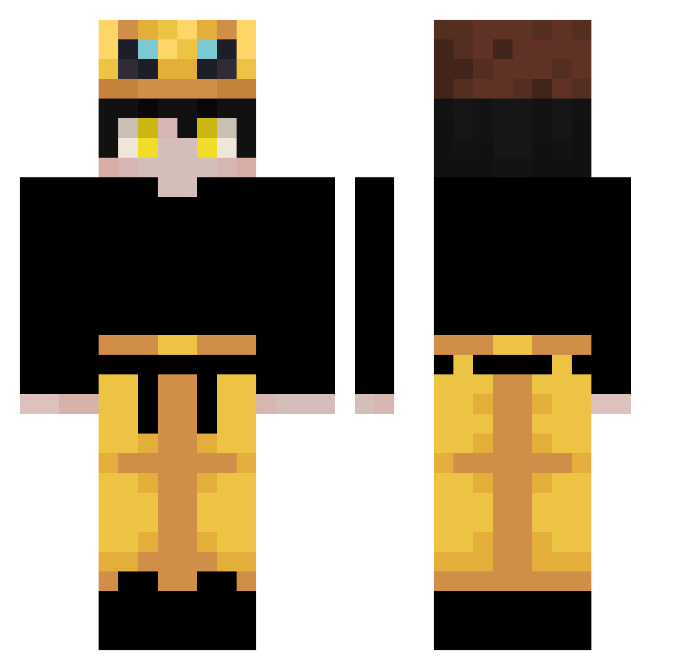 Txeira20 Minecraft skin, front and back view