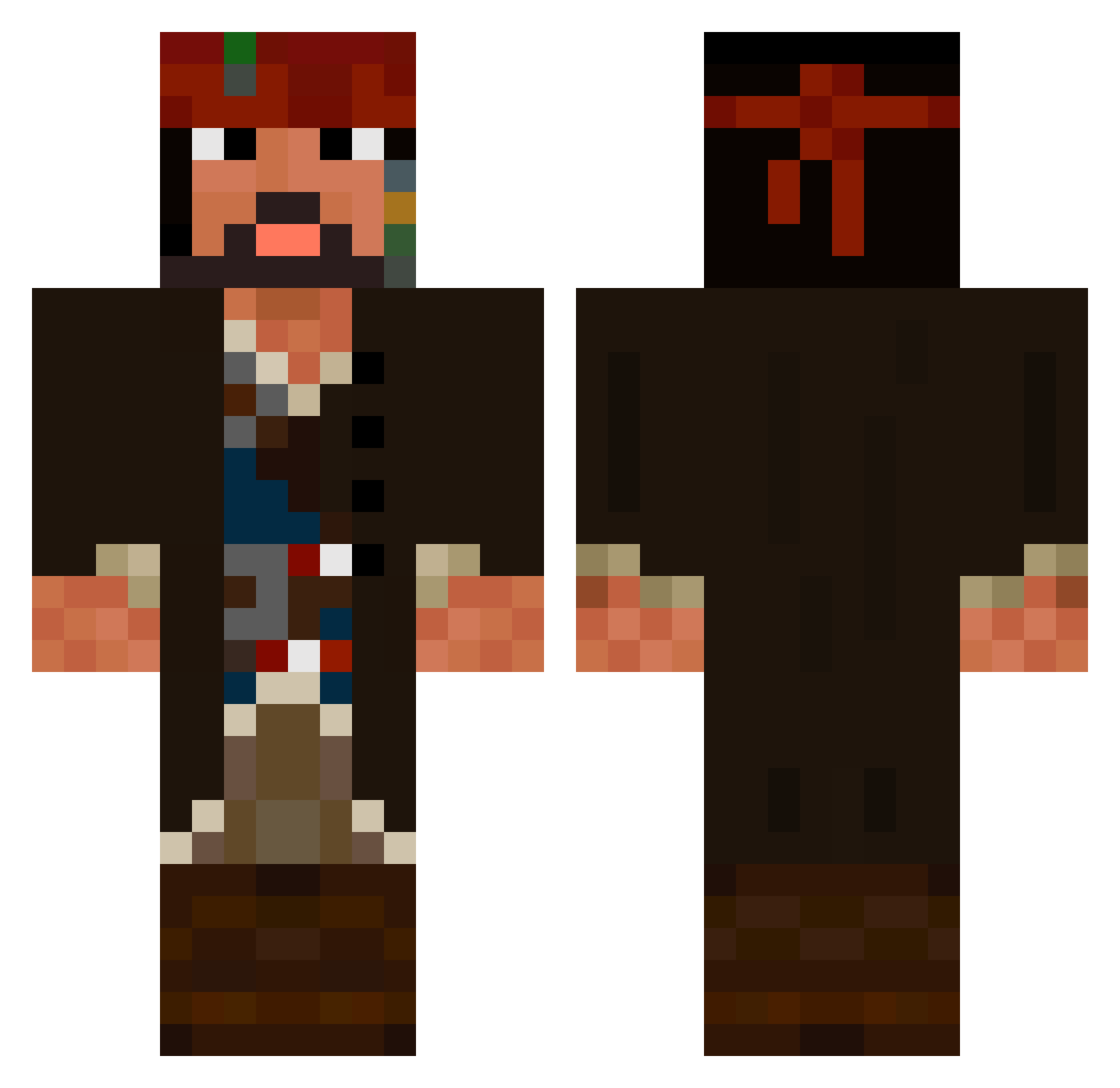 s0lution Minecraft skin, front and back view