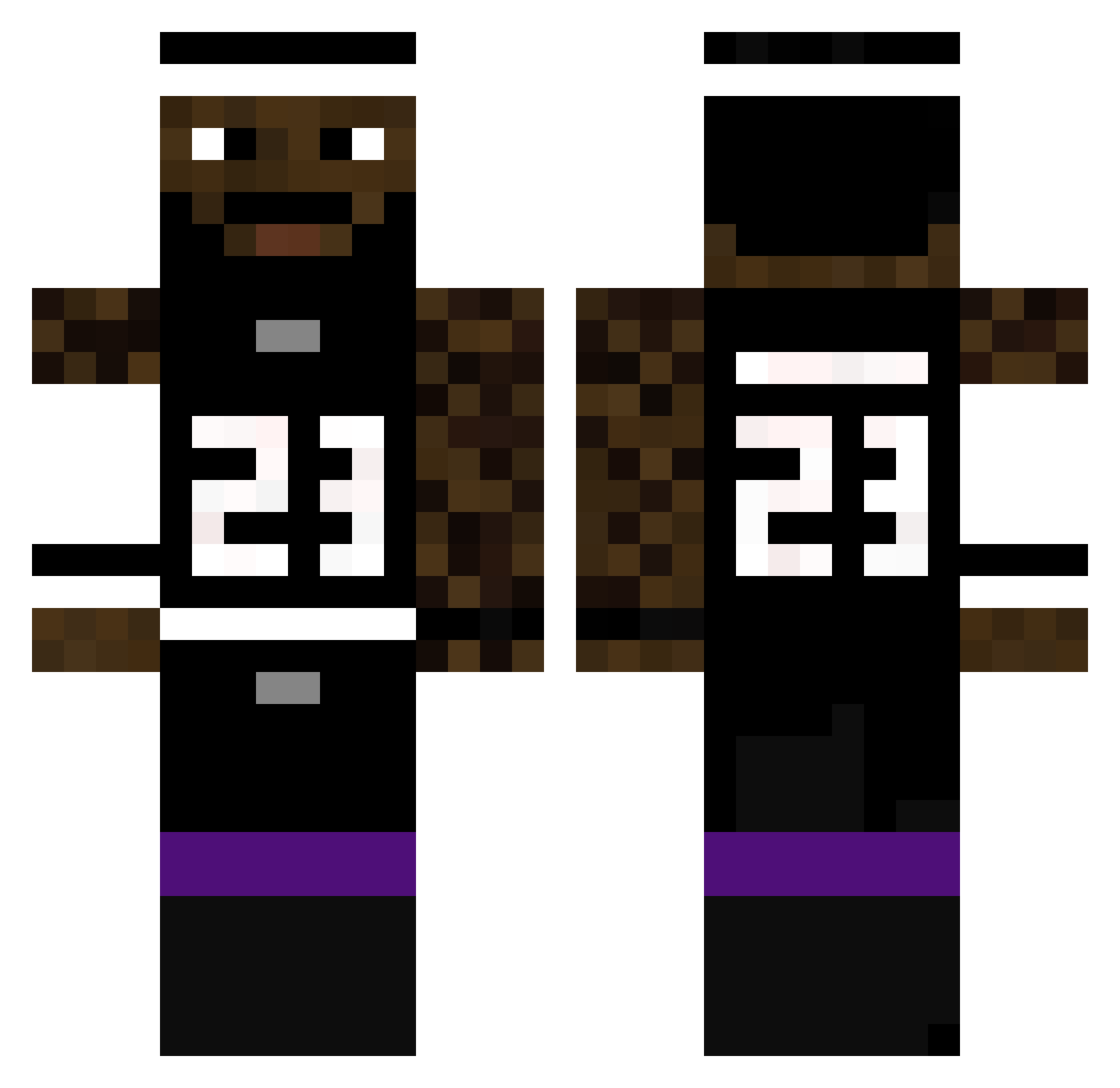 h_ilan Minecraft skin, front and back view