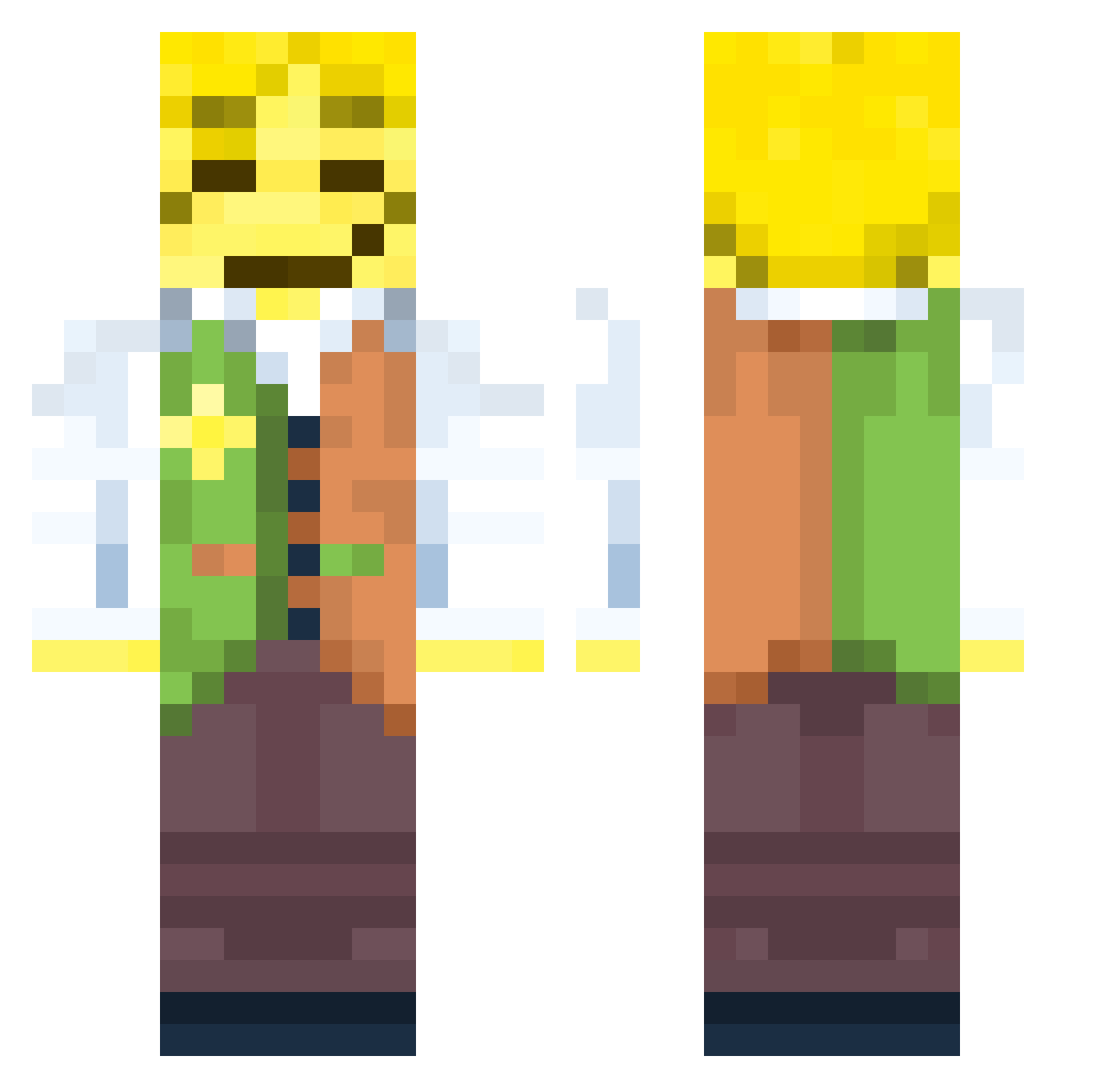 Krazyk47 Minecraft skin, front and back view