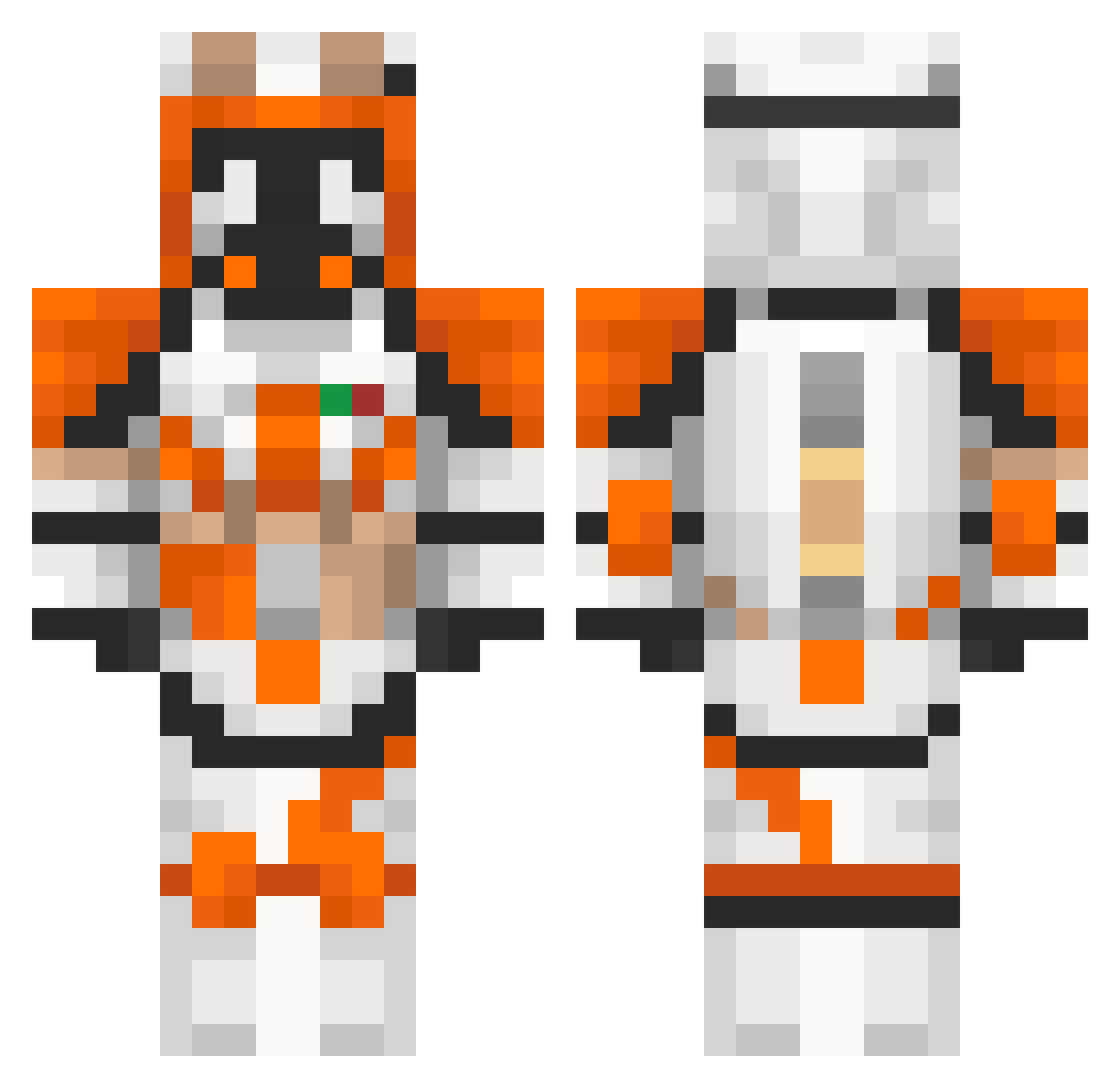 sxJohn Minecraft skin, front and back view